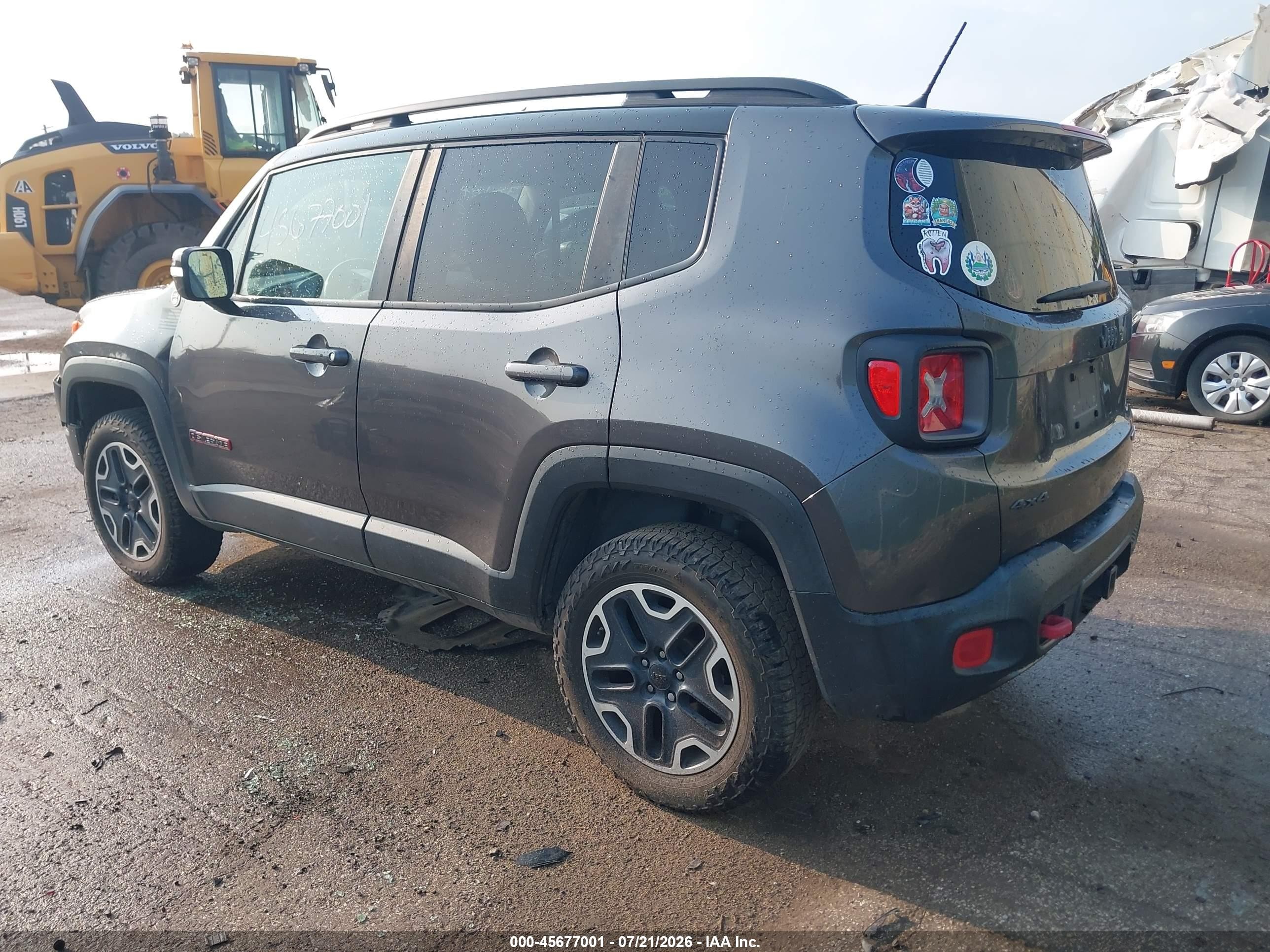 2017 Jeep Renegade Trailhawk Gray vin: ZACCJBCB1HPF97717