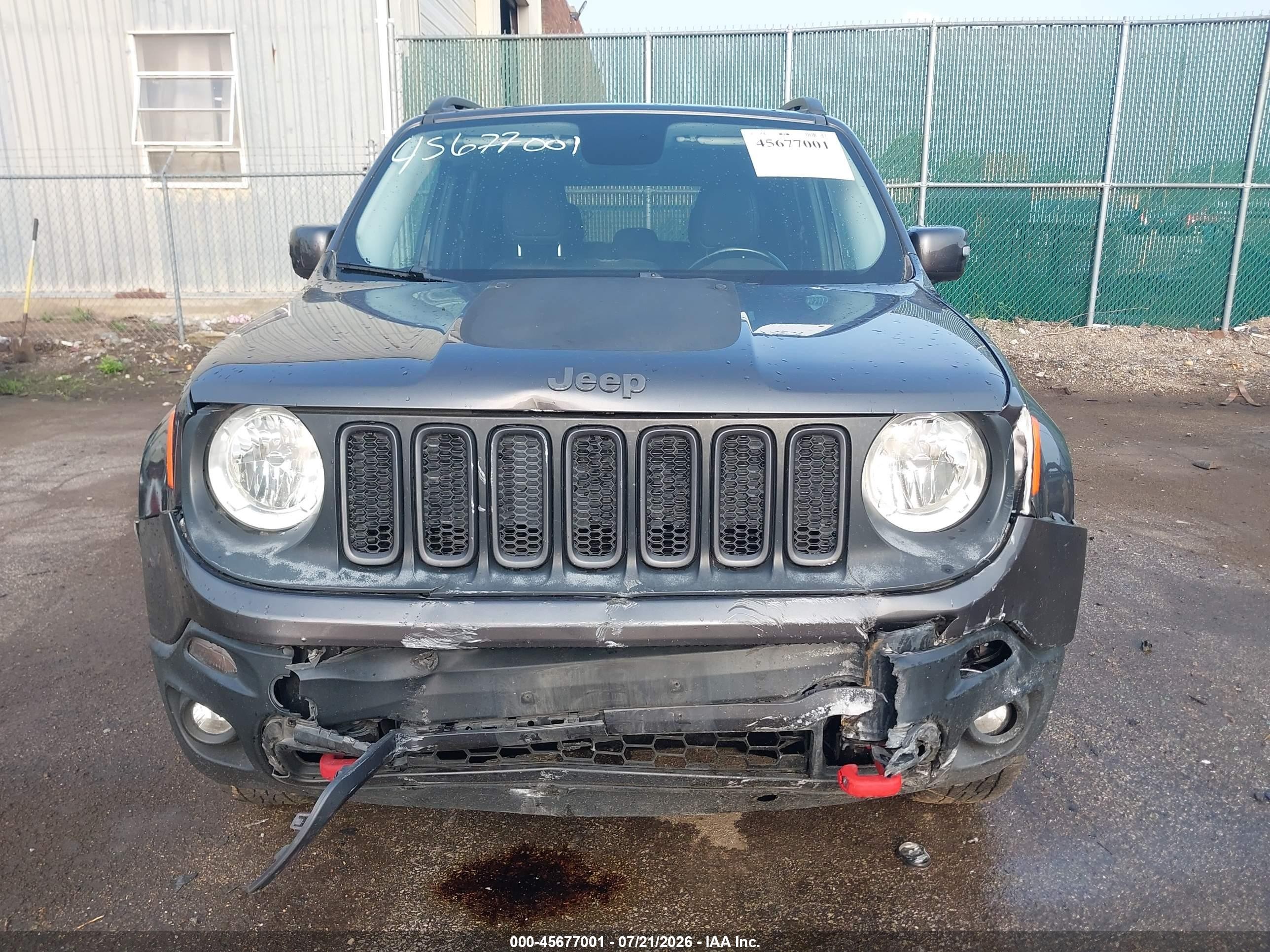 2017 Jeep Renegade Trailhawk Gray vin: ZACCJBCB1HPF97717
