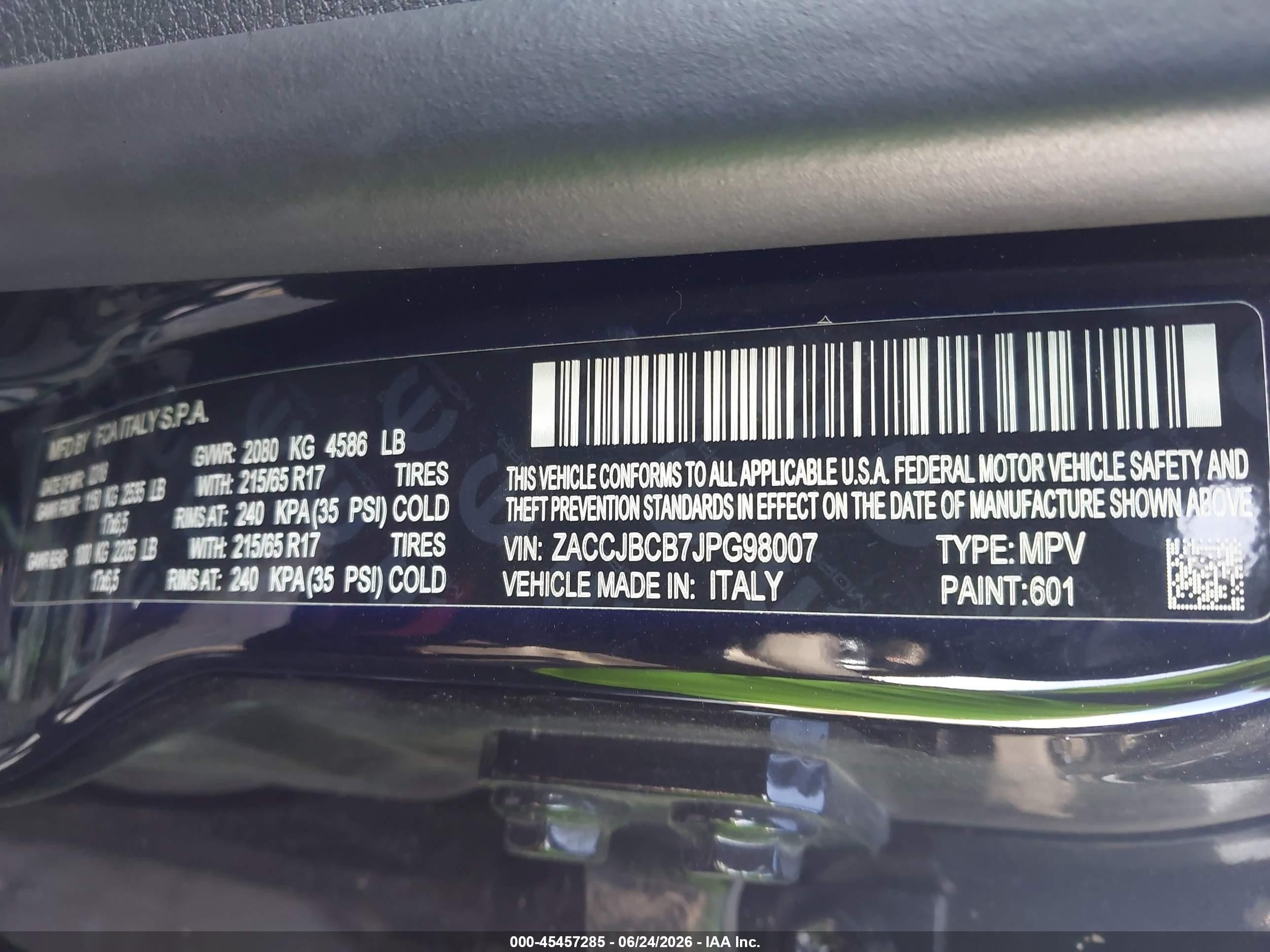 2018 Jeep Renegade Trailhawk 4x4 Black vin: ZACCJBCB7JPG98007