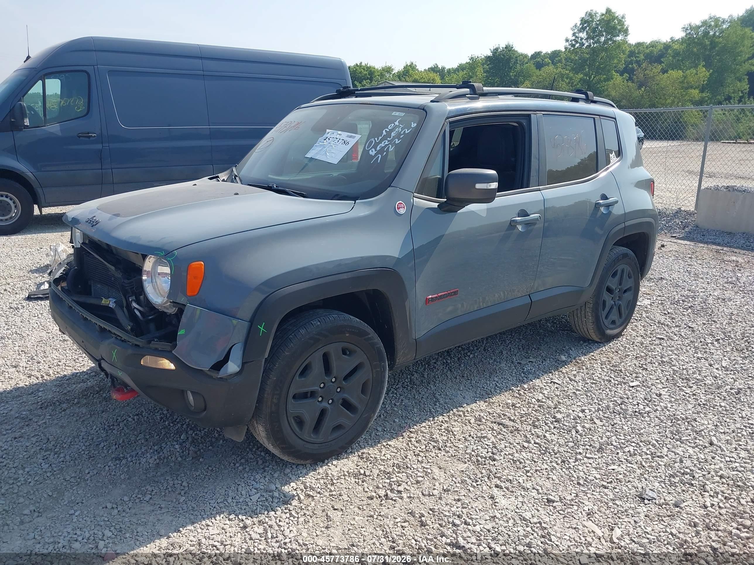 2018 Jeep Renegade Trailhawk 4x4 Gray vin: ZACCJBCBXJPH83794