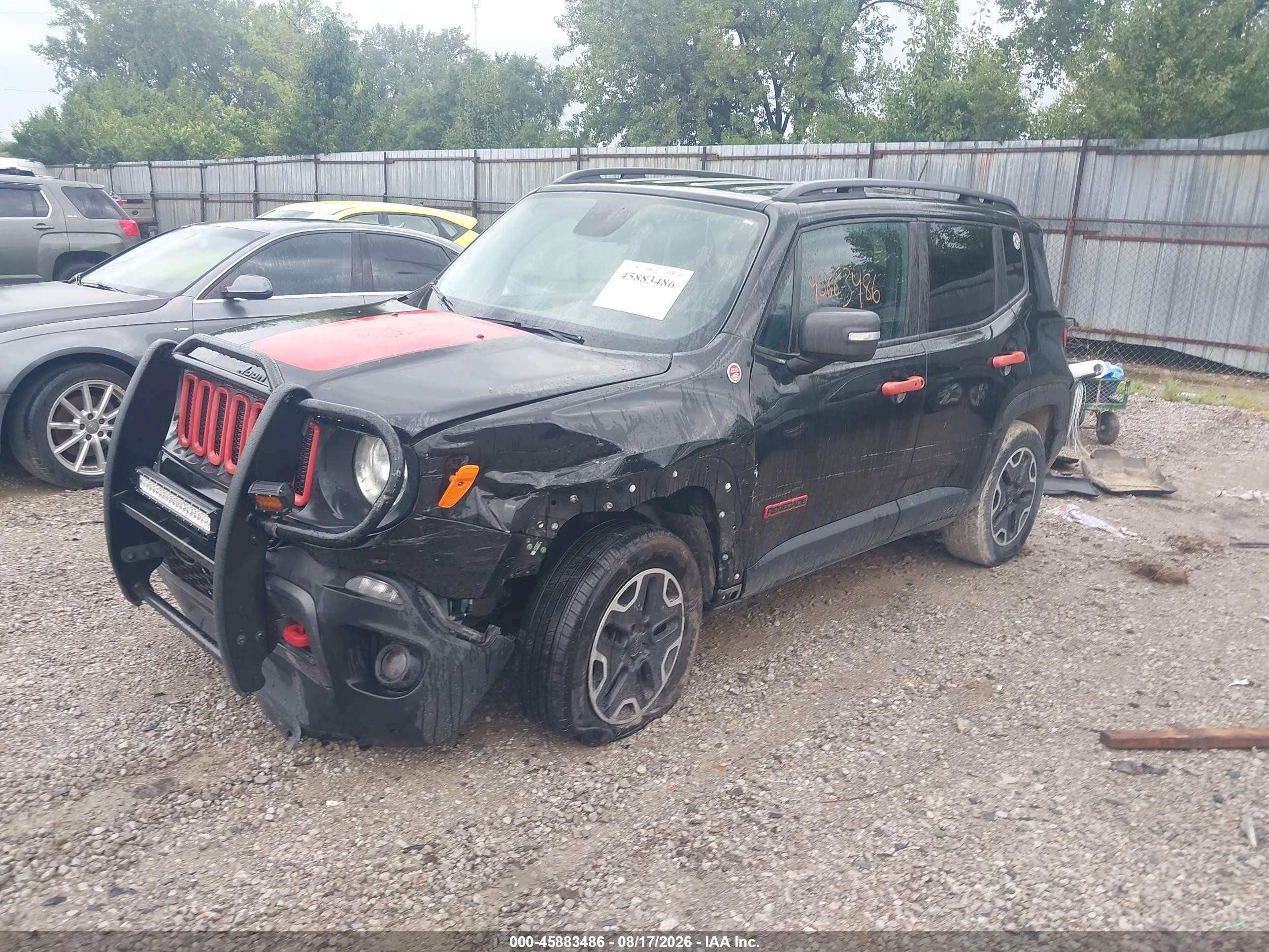 2015 Jeep Renegade Trailhawk Black vin: ZACCJBCT0FPB59679
