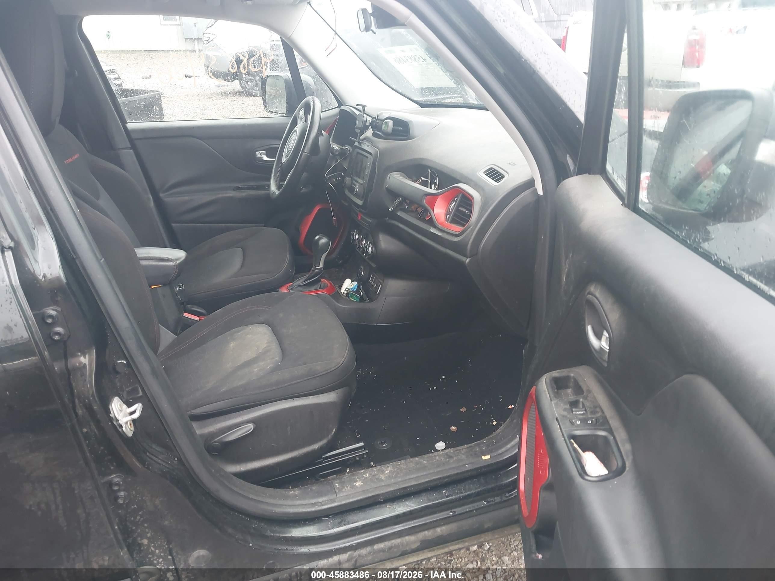 2015 Jeep Renegade Trailhawk Black vin: ZACCJBCT0FPB59679