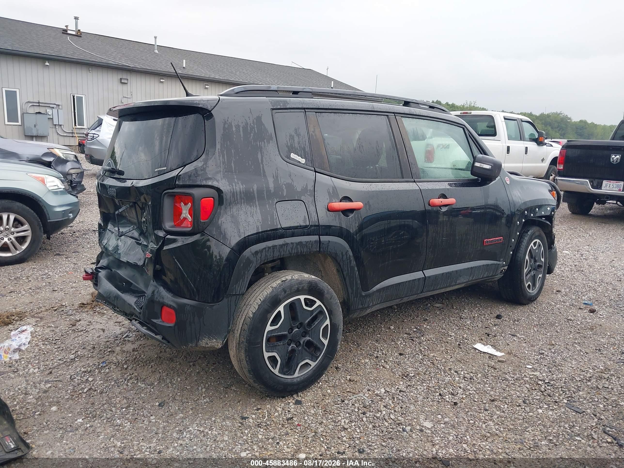 2015 Jeep Renegade Trailhawk Black vin: ZACCJBCT0FPB59679