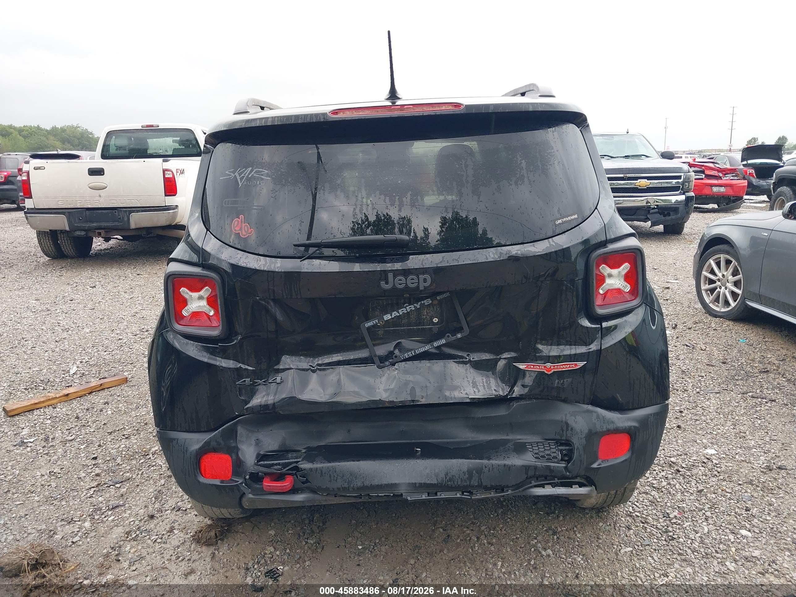2015 Jeep Renegade Trailhawk Black vin: ZACCJBCT0FPB59679