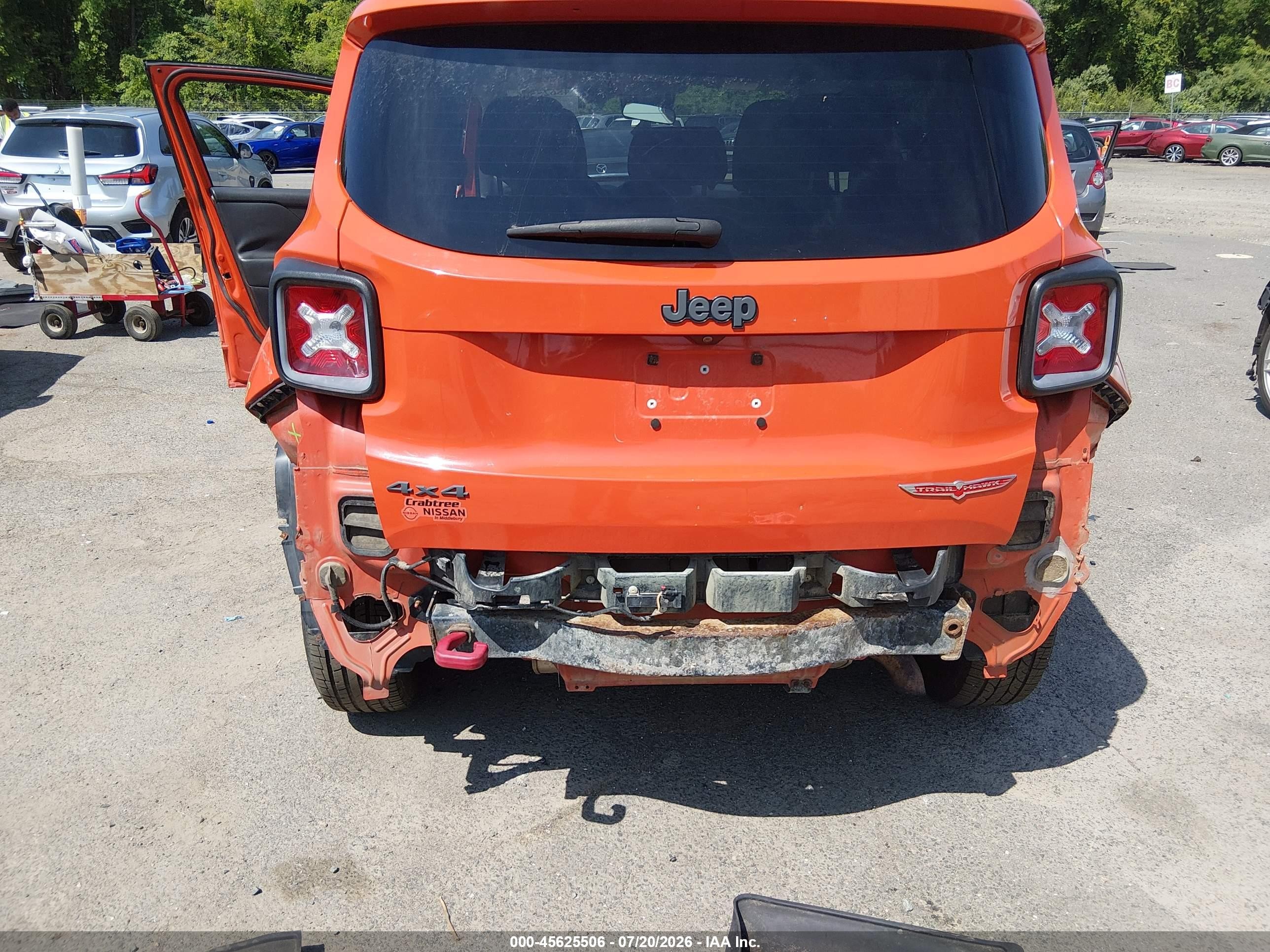 2015 Jeep Renegade Trailhawk Orange vin: ZACCJBCT0FPB64656