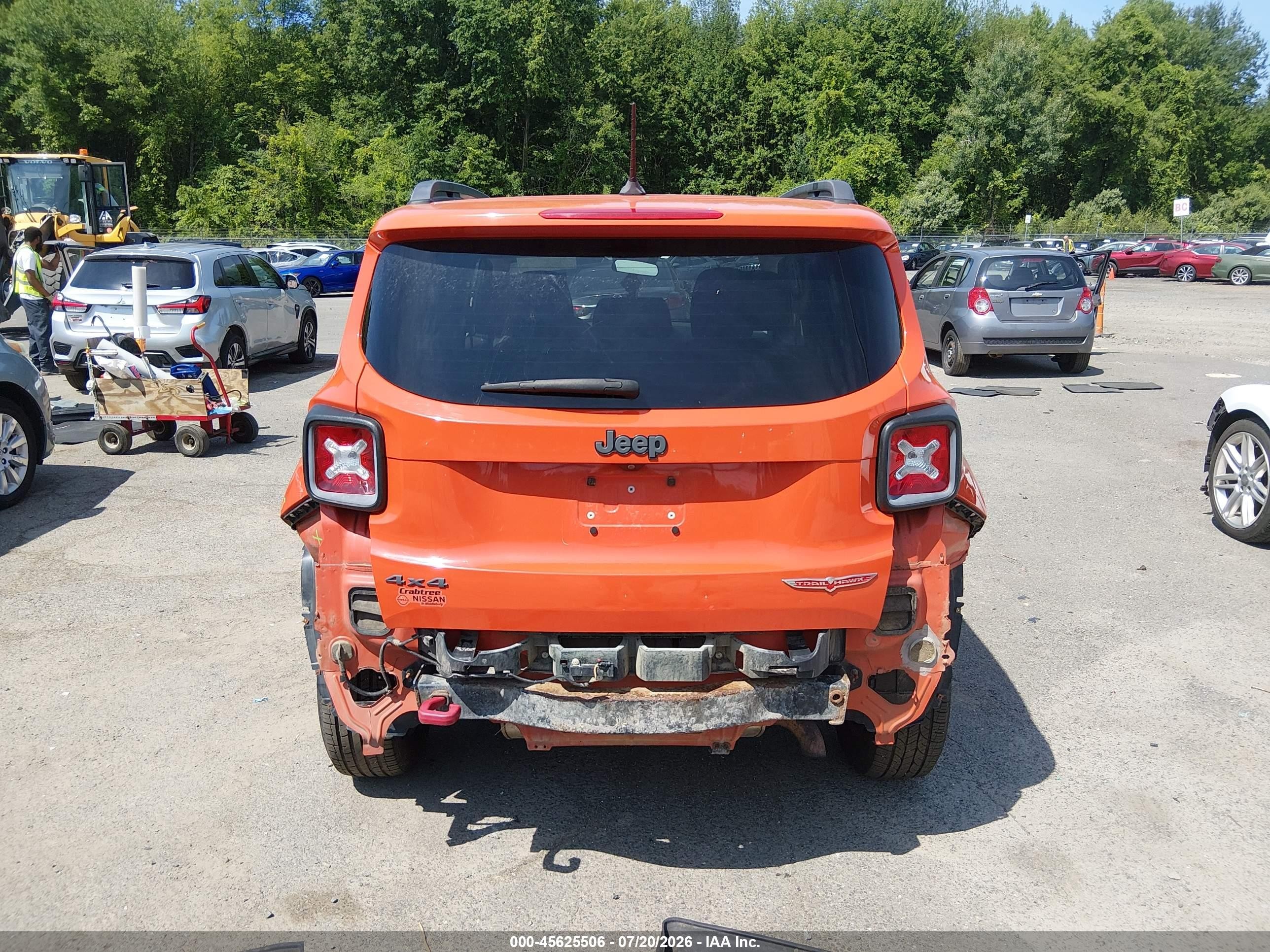 2015 Jeep Renegade Trailhawk Orange vin: ZACCJBCT0FPB64656