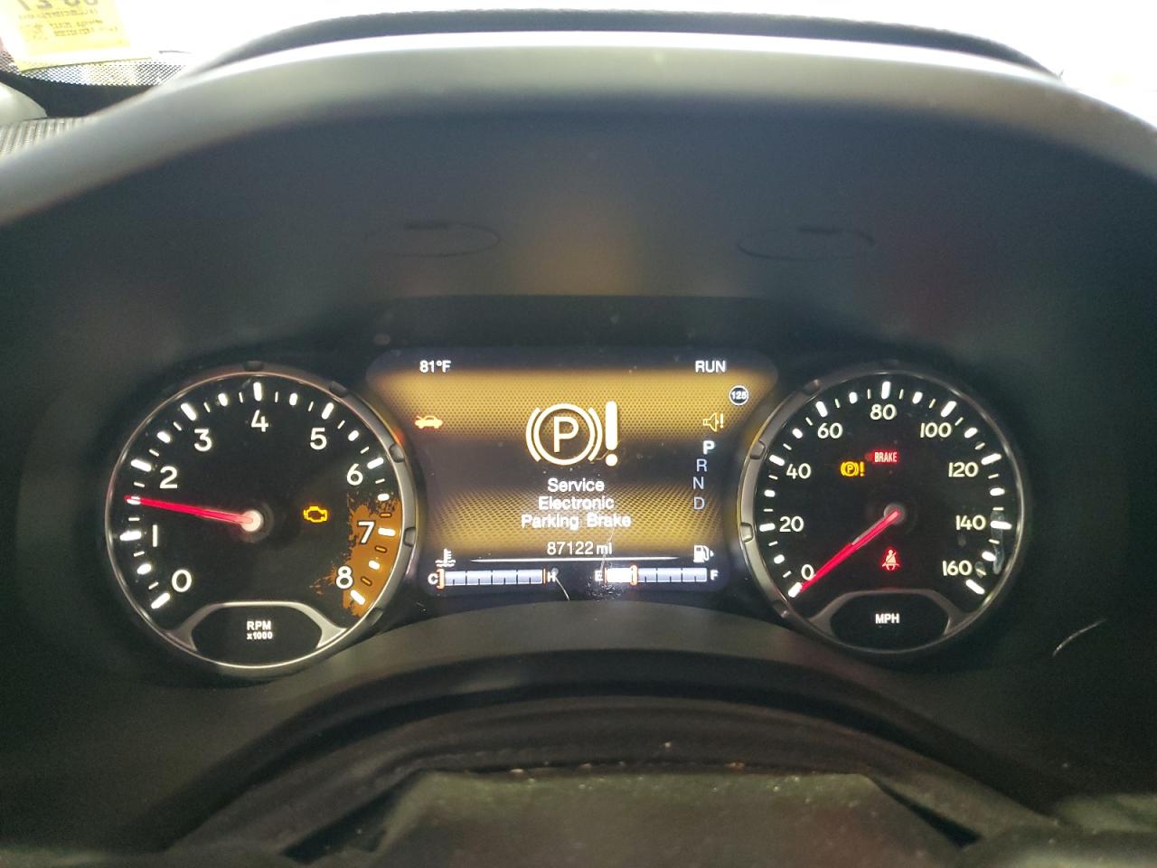 2015 Jeep Renegade Trailhawk Orange vin: ZACCJBCT0FPB64868 Damage: Warning Light - Engine, On, Unacceptable