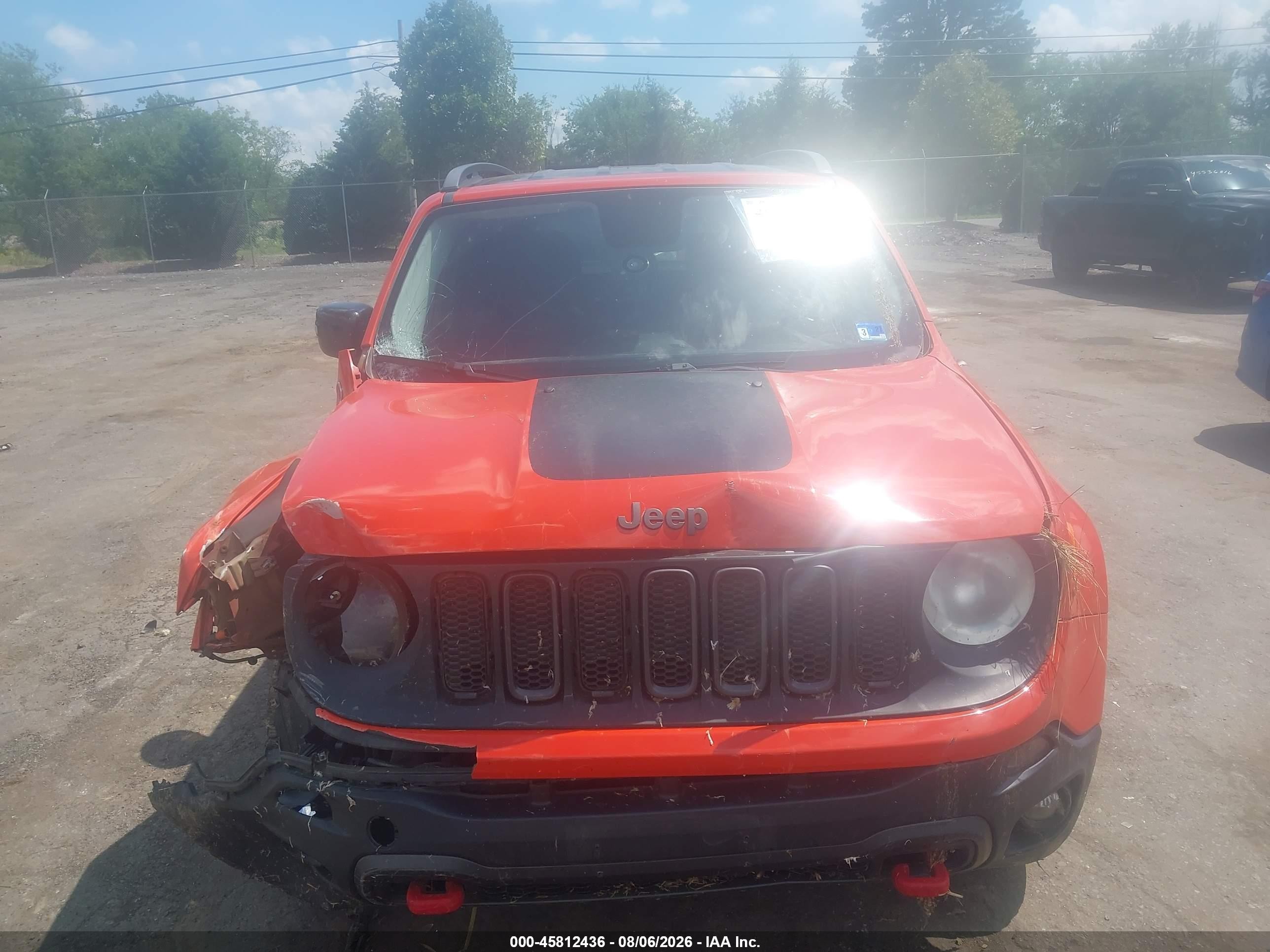 2015 Jeep Renegade Trailhawk Оранжевый vin: ZACCJBCT0FPB74678