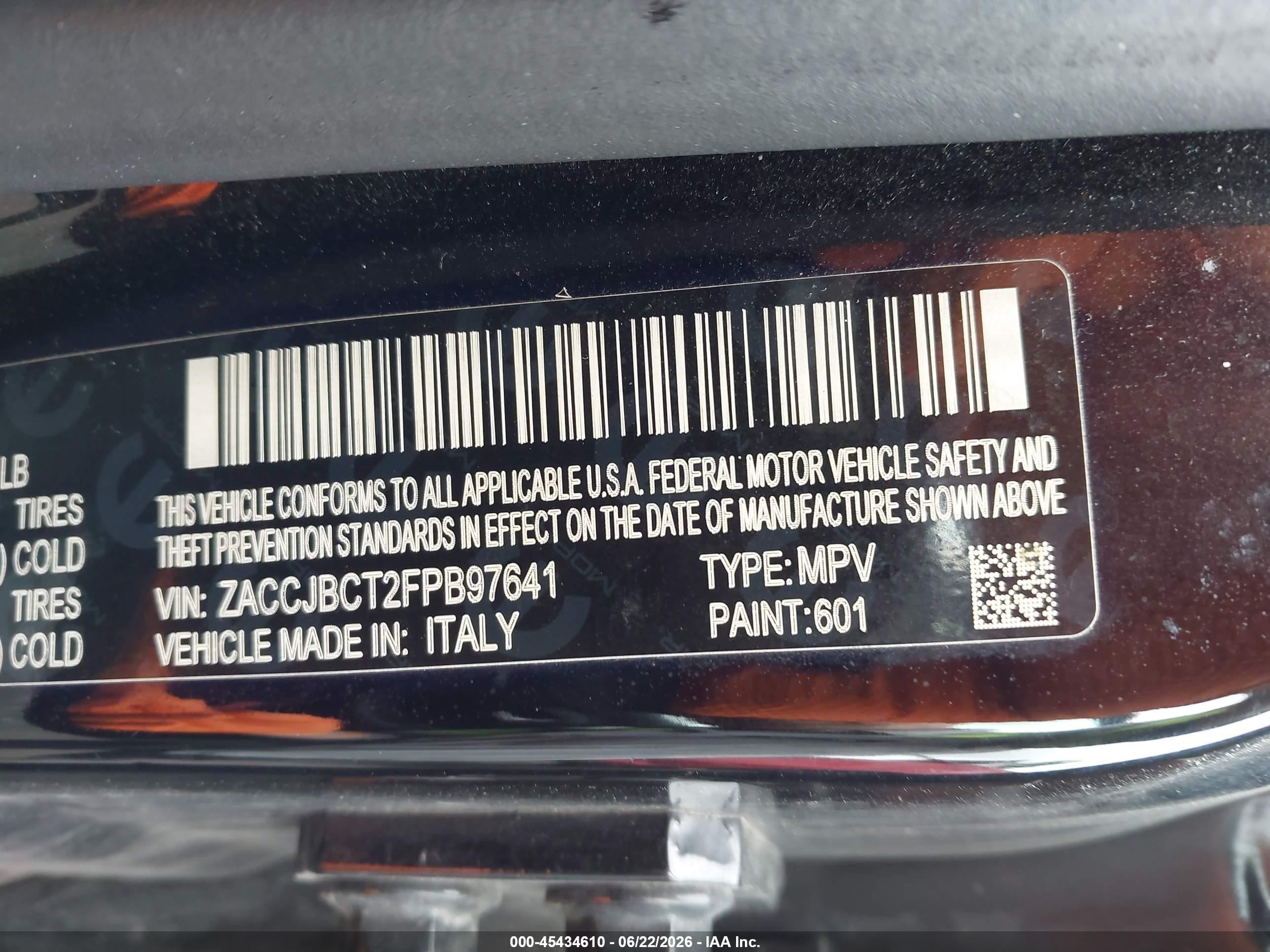 2015 Jeep Renegade Trailhawk Black vin: ZACCJBCT2FPB97641