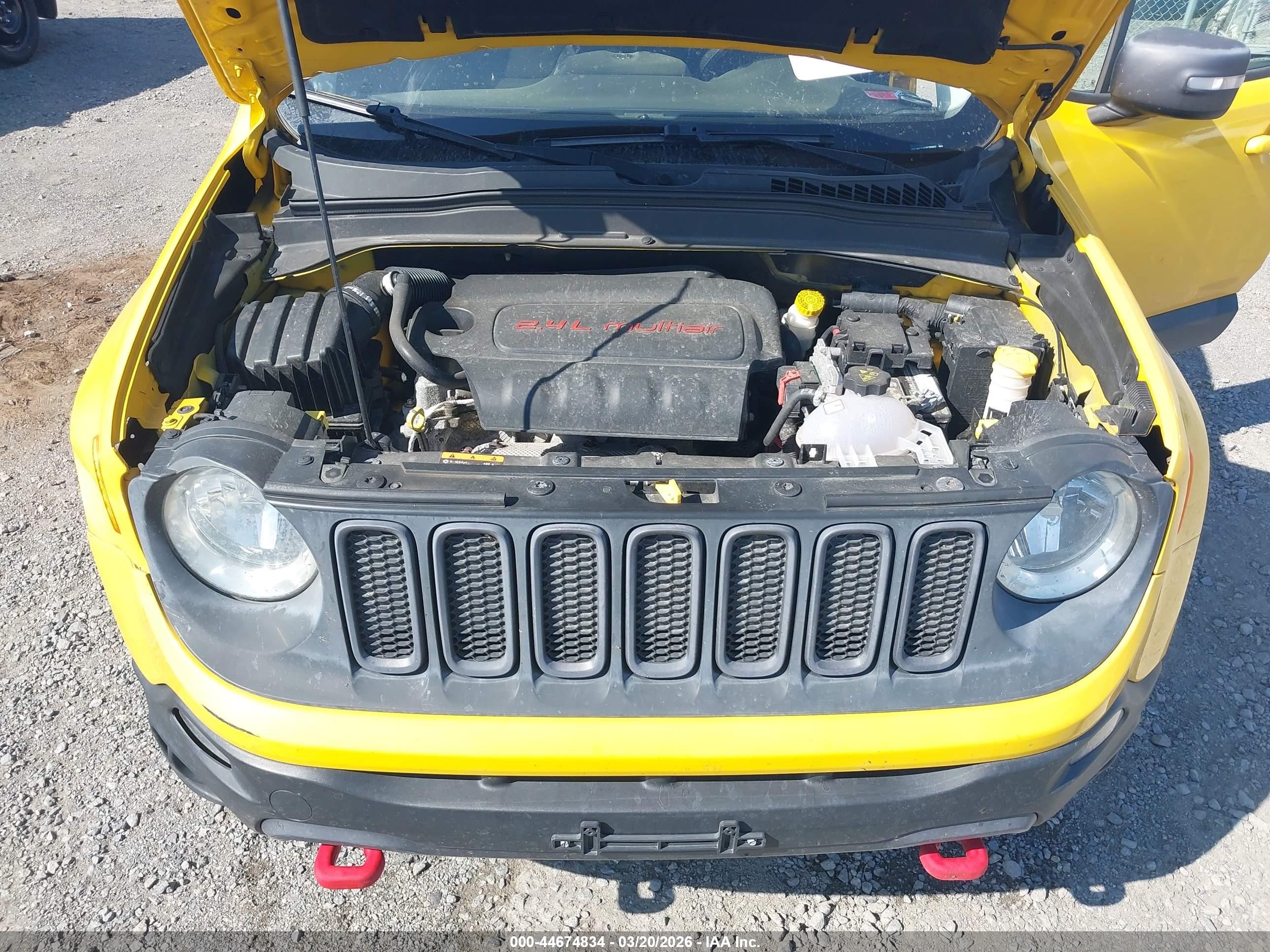 2015 Jeep Renegade Trailhawk Yellow vin: ZACCJBCT3FPC23552