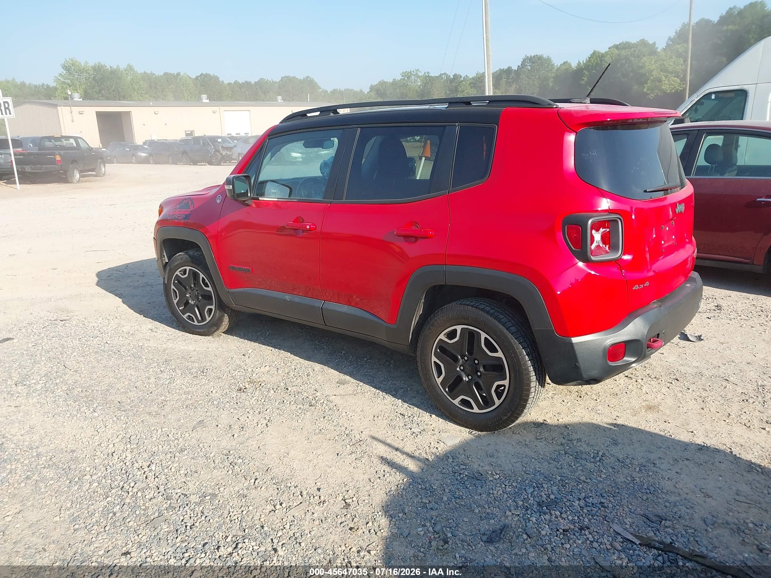 2016 Jeep Renegade Trailhawk Red vin: ZACCJBCT3GPD66440