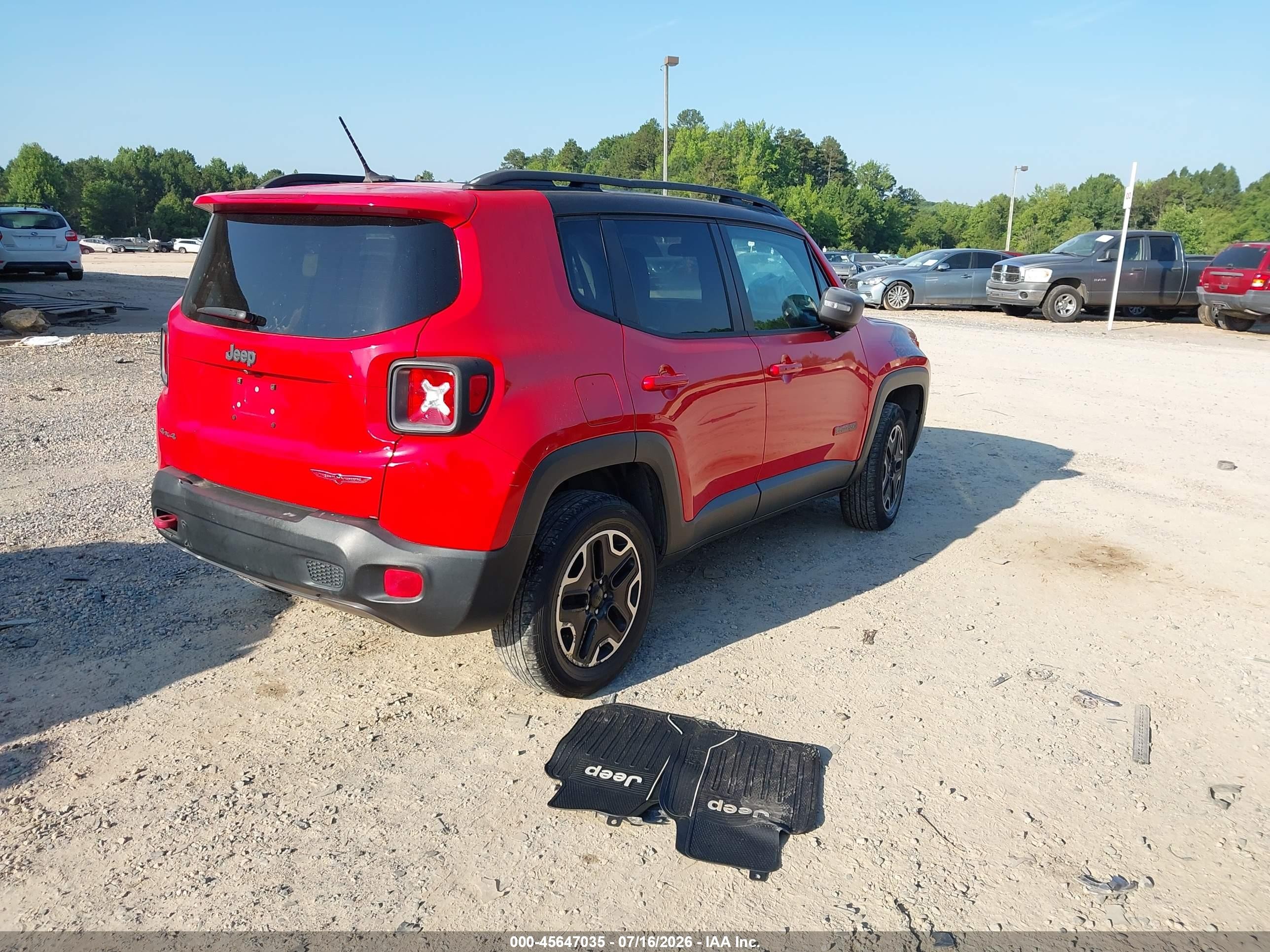 2016 Jeep Renegade Trailhawk Red vin: ZACCJBCT3GPD66440