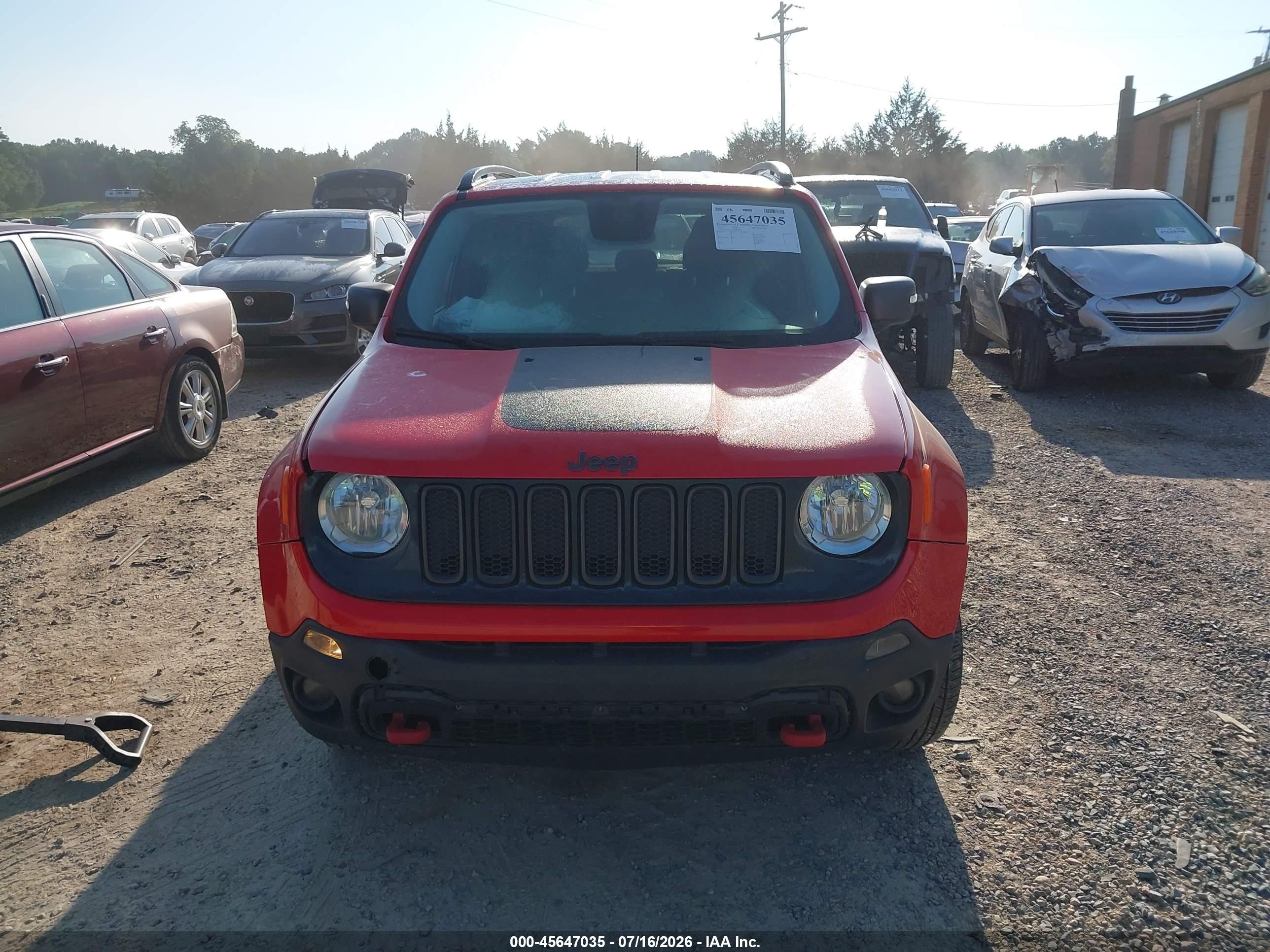 2016 Jeep Renegade Trailhawk Red vin: ZACCJBCT3GPD66440