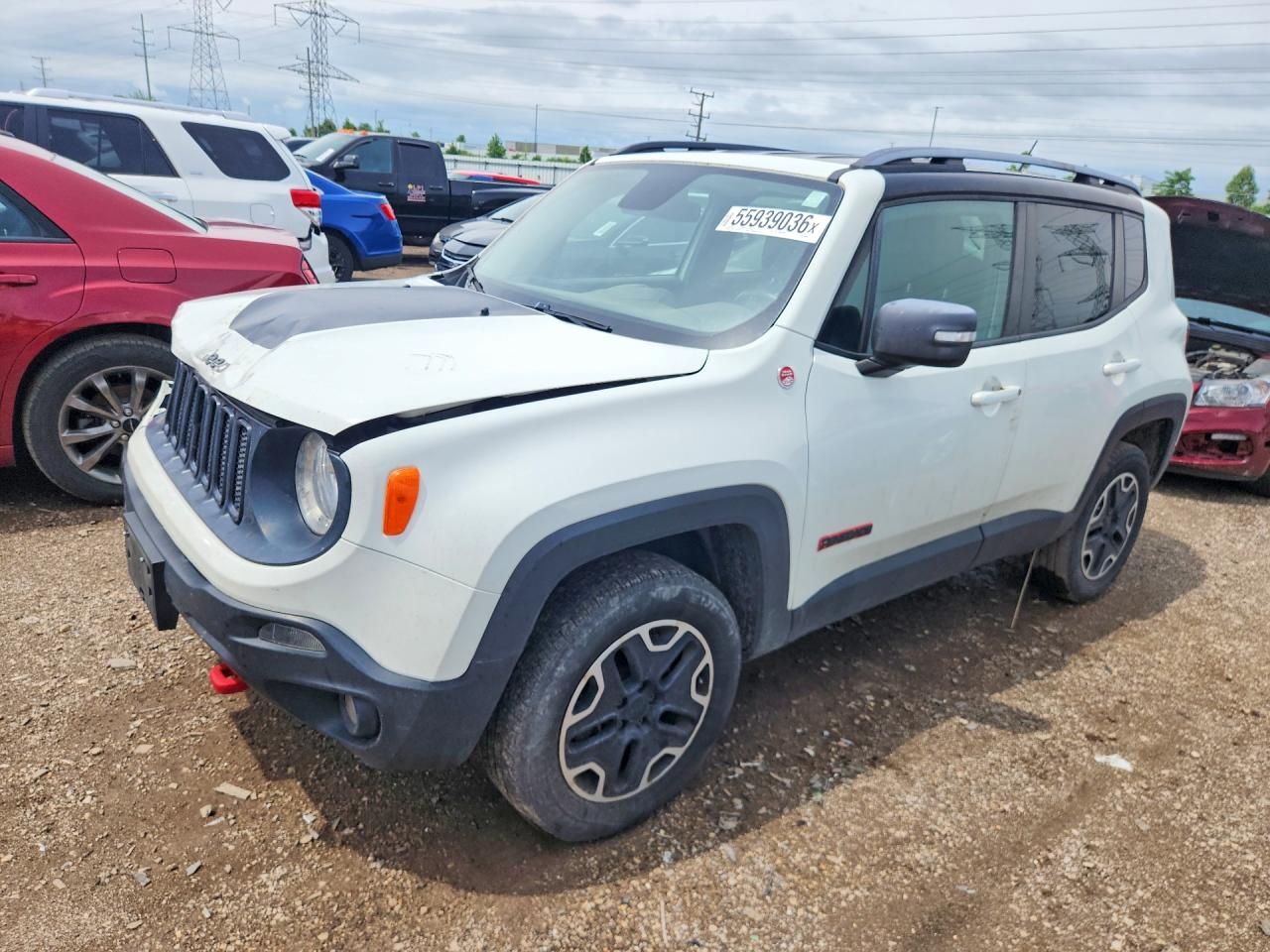 2015 Jeep Renegade Trailhawk White vin: ZACCJBCT4FPB28207