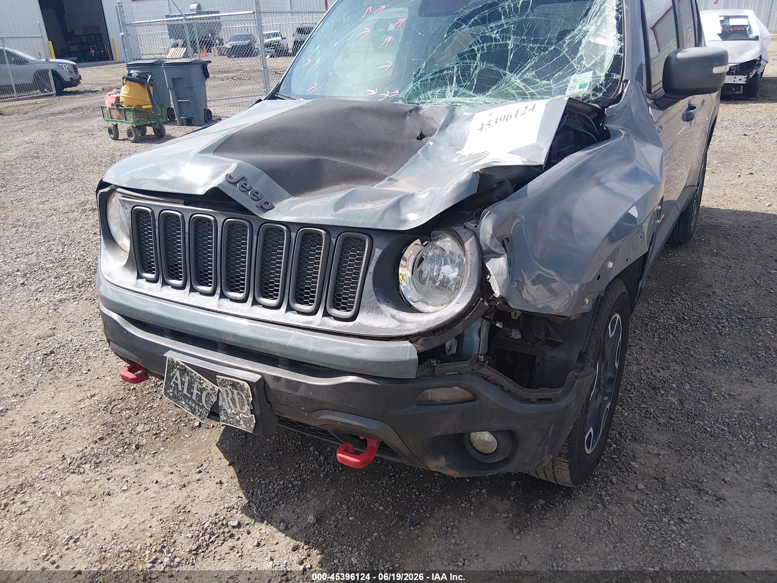 2015 Jeep Renegade Trailhawk Light Blue vin: ZACCJBCT7FPB31845