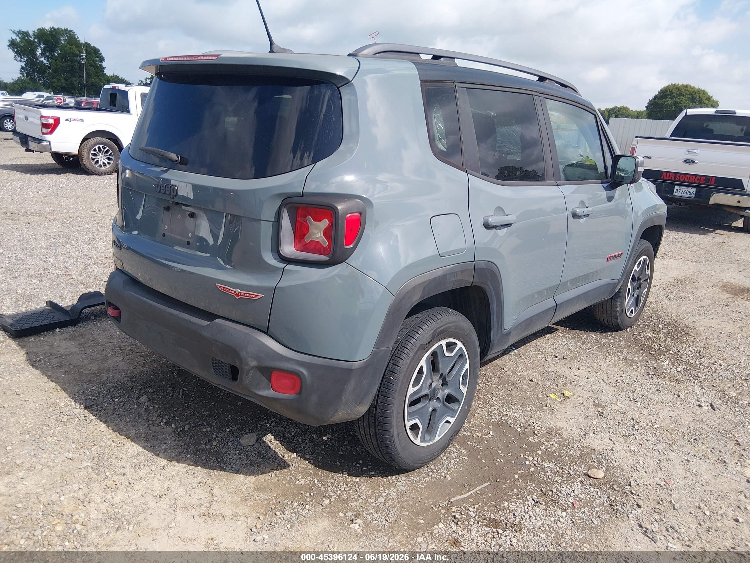 2015 Jeep Renegade Trailhawk Light Blue vin: ZACCJBCT7FPB31845