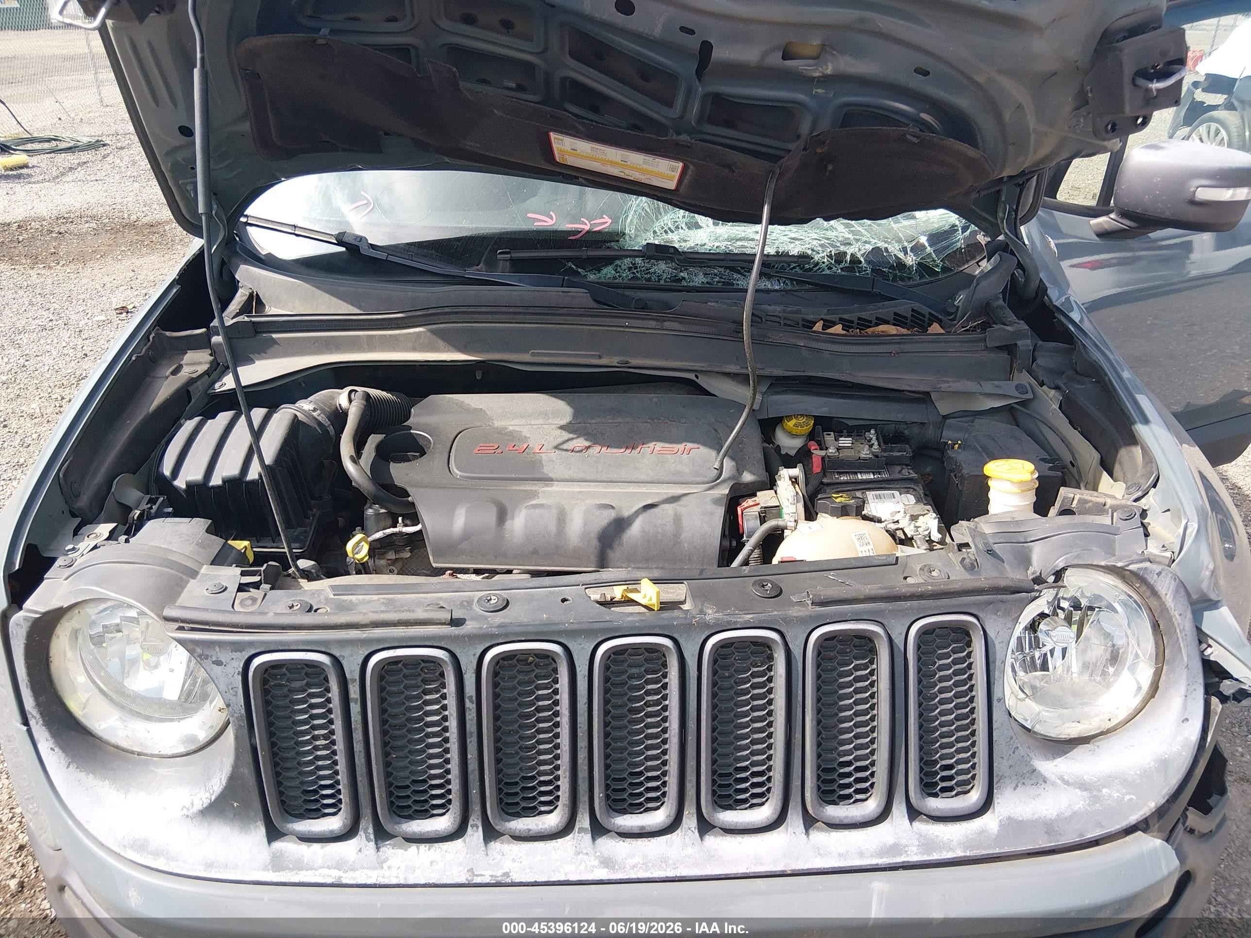 2015 Jeep Renegade Trailhawk Light Blue vin: ZACCJBCT7FPB31845