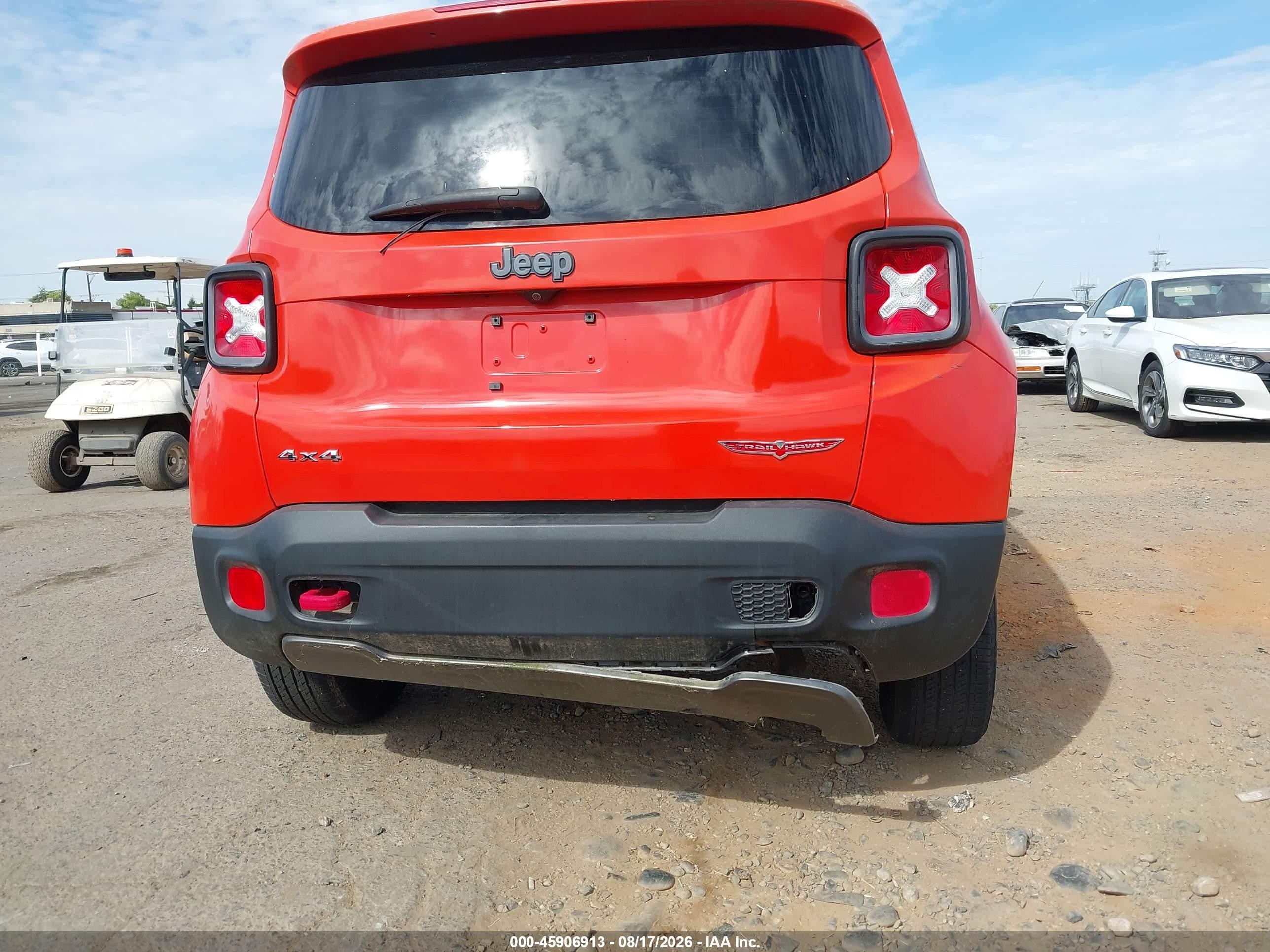 2015 Jeep Renegade Trailhawk Orange vin: ZACCJBCTXFPC18266