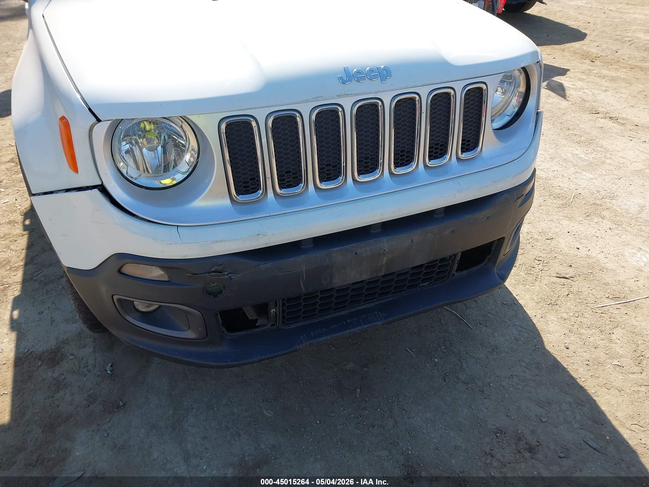 2017 Jeep Renegade Limited 4x4 White vin: ZACCJBDB1HPF05925