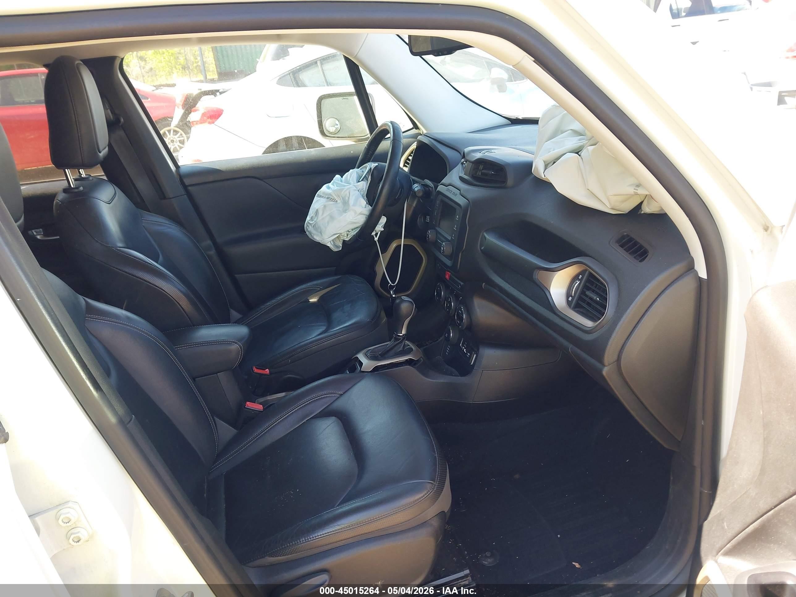 2017 Jeep Renegade Limited 4x4 White vin: ZACCJBDB1HPF05925