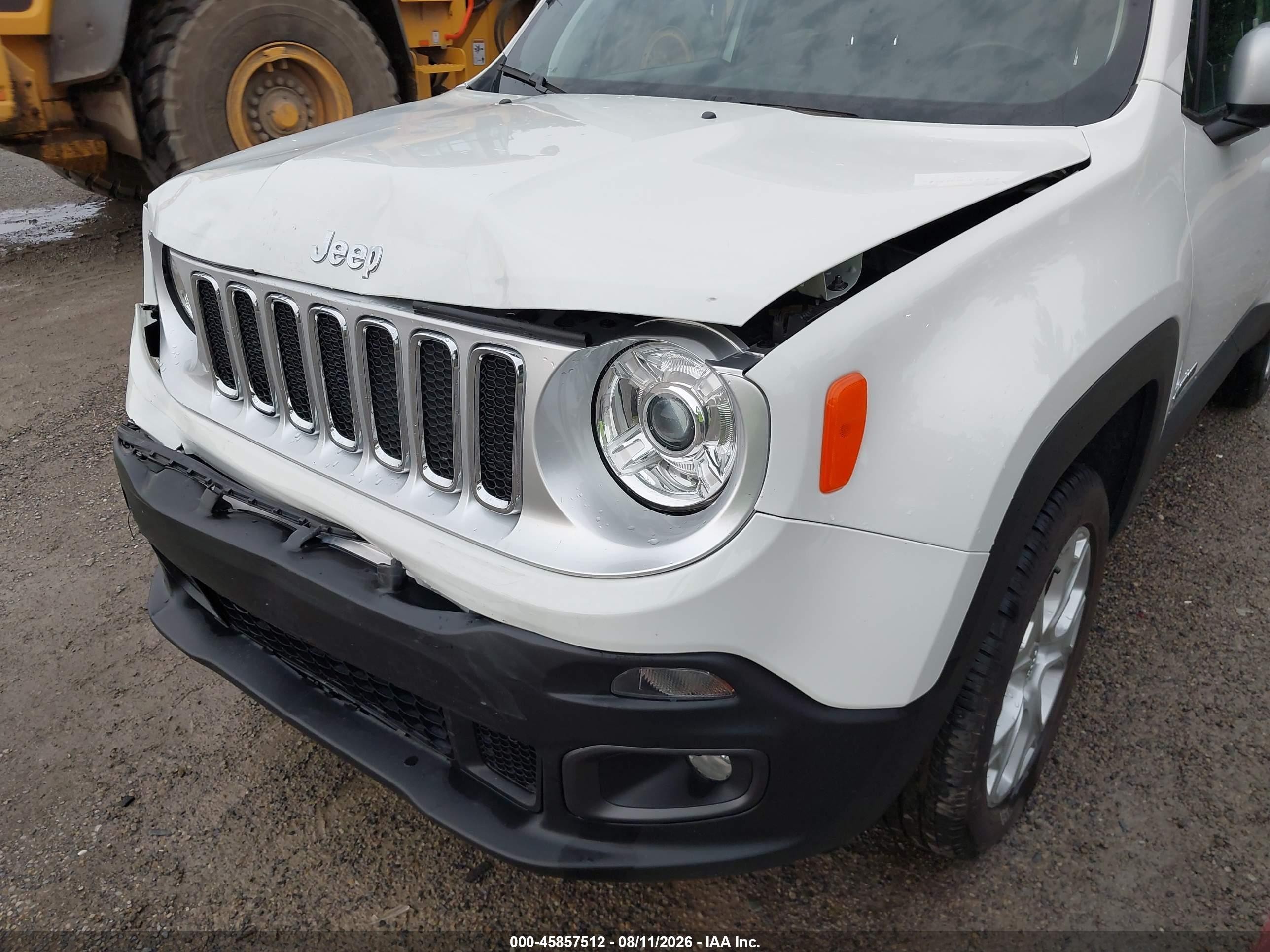 2018 Jeep Renegade Limited 4x4 Белый vin: ZACCJBDB7JPH81662