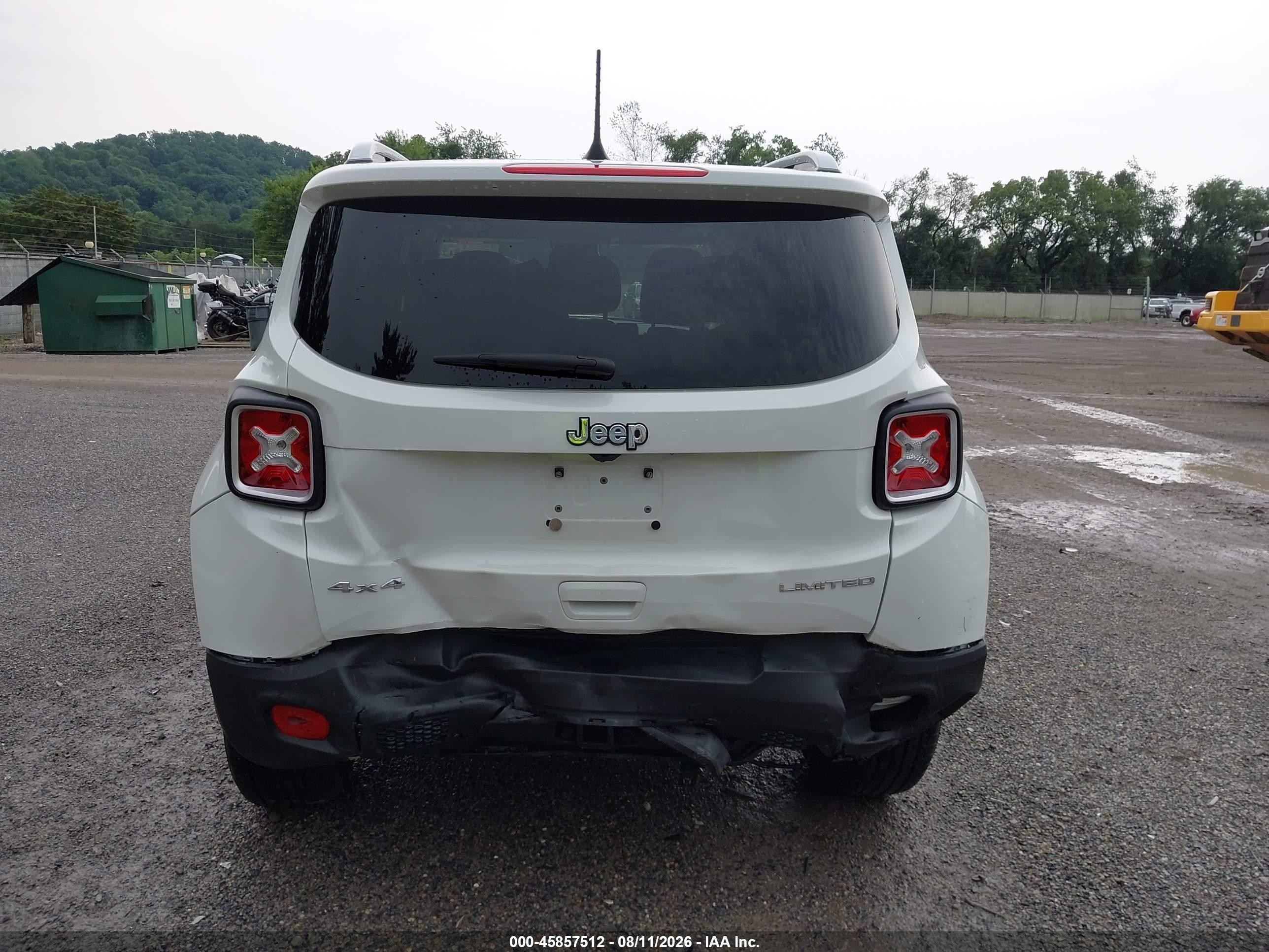 2018 Jeep Renegade Limited 4x4 Белый vin: ZACCJBDB7JPH81662
