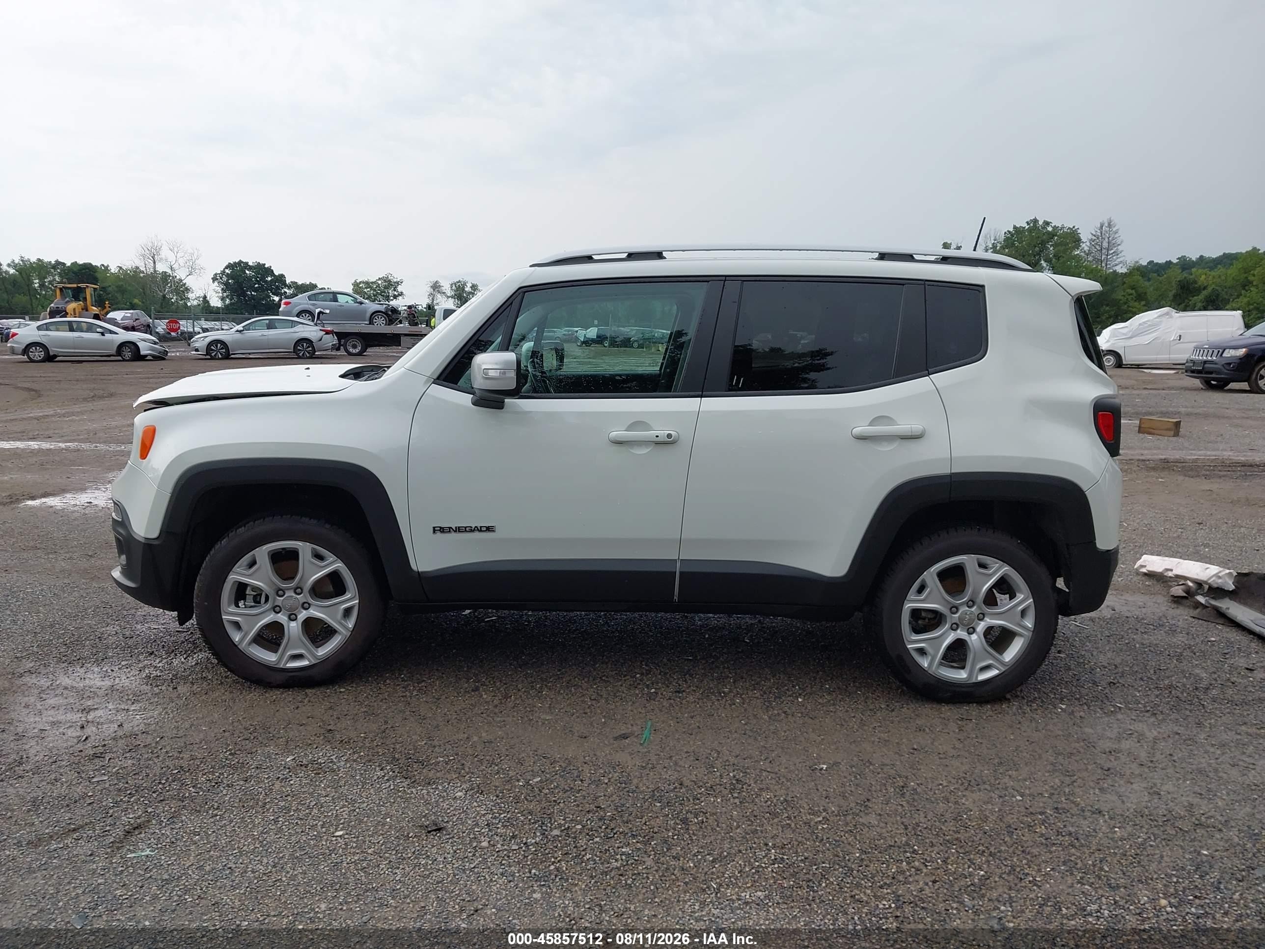 2018 Jeep Renegade Limited 4x4 Белый vin: ZACCJBDB7JPH81662
