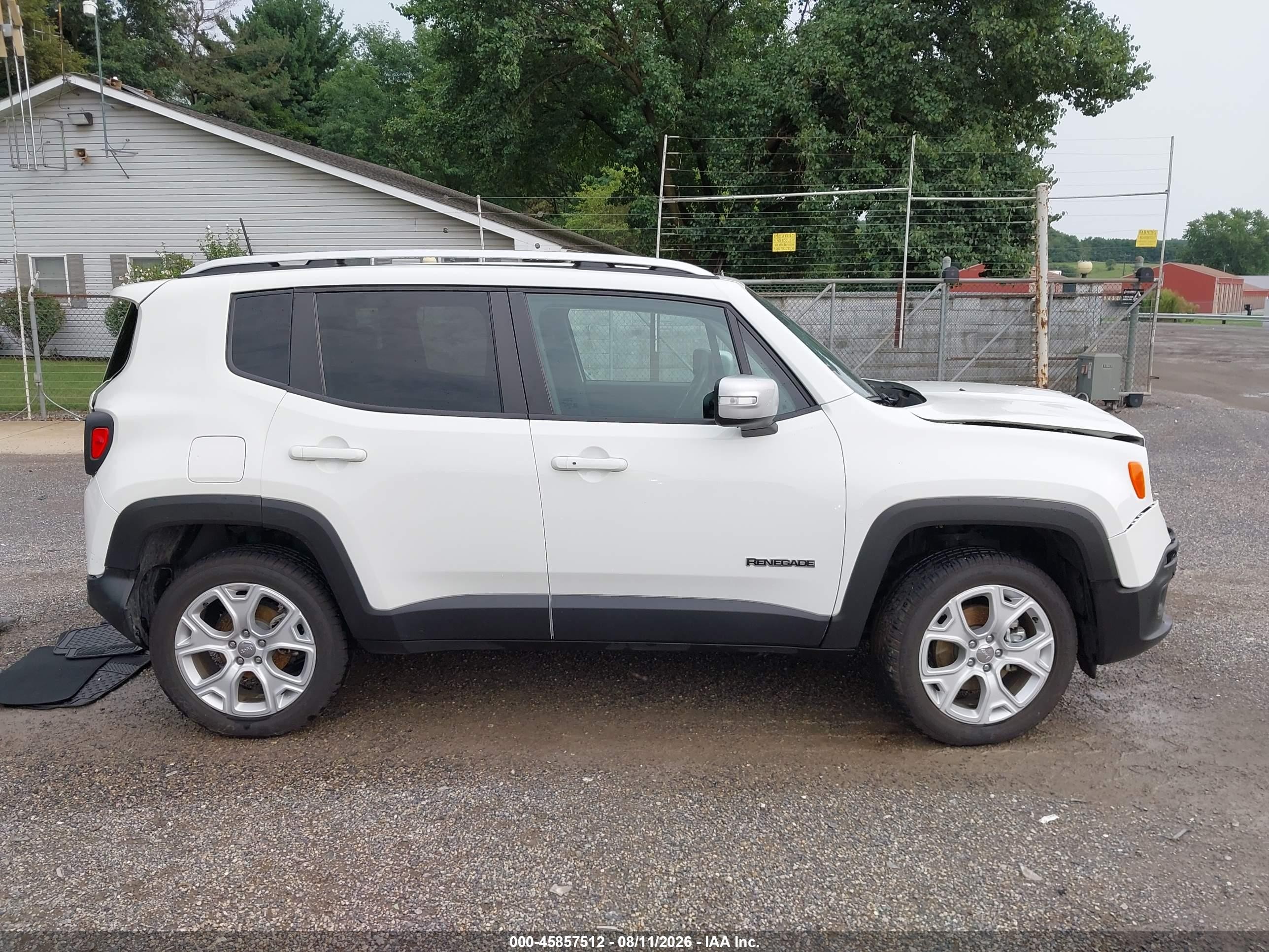 2018 Jeep Renegade Limited 4x4 Белый vin: ZACCJBDB7JPH81662