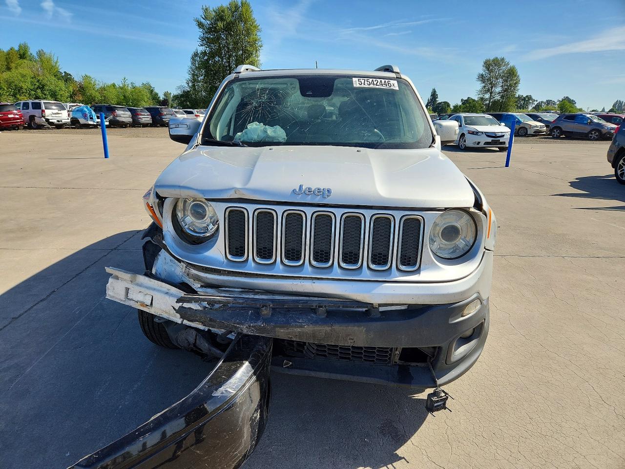 2018 Jeep Renegade Limited Silver vin: ZACCJBDB8JPG78721