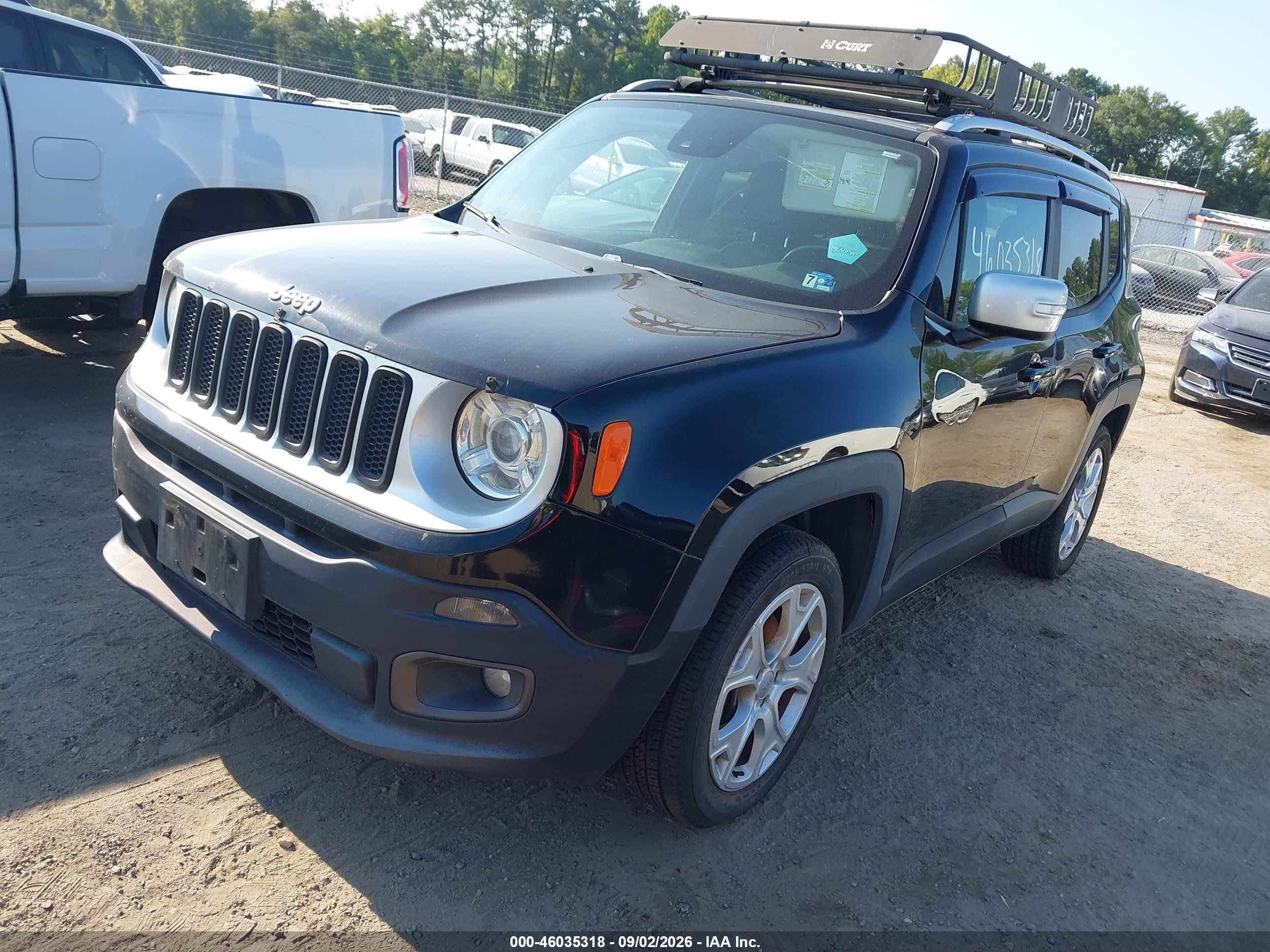 2018 Jeep Renegade Limited 4x4 Black vin: ZACCJBDBXJPH05661