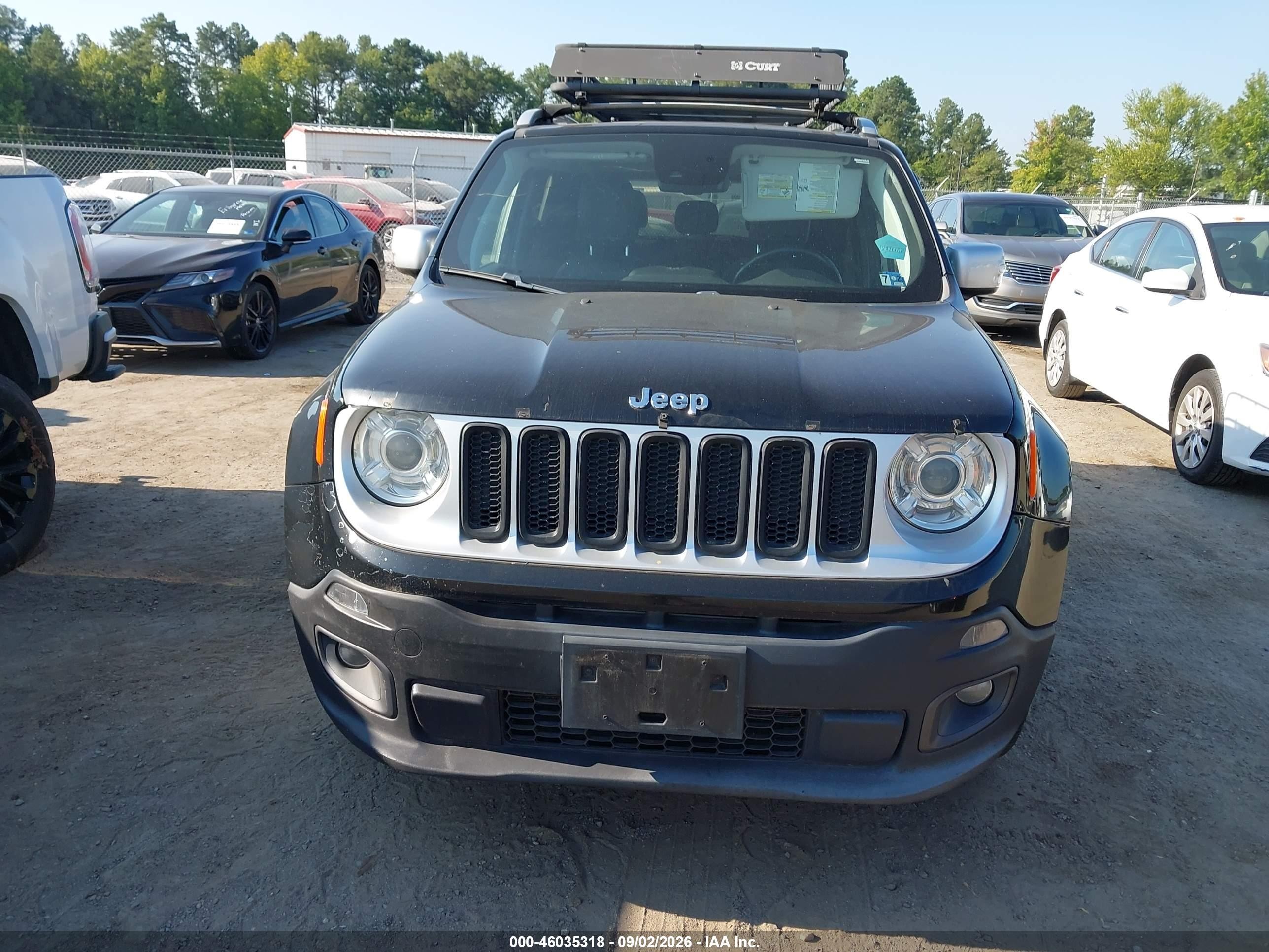 2018 Jeep Renegade Limited 4x4 Black vin: ZACCJBDBXJPH05661