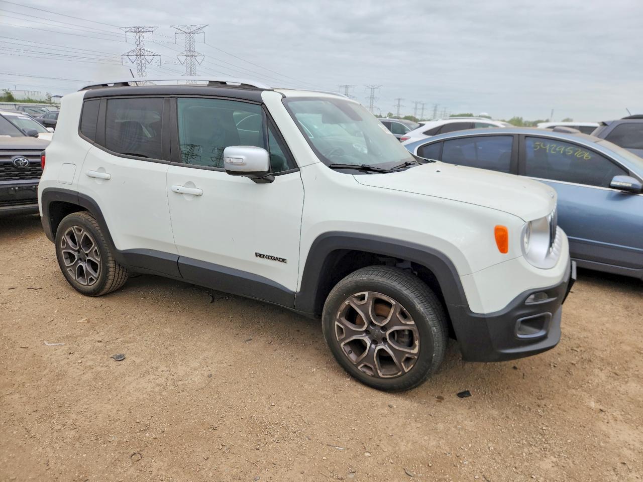 2015 Jeep Renegade Limited White vin: ZACCJBDT0FPB54345