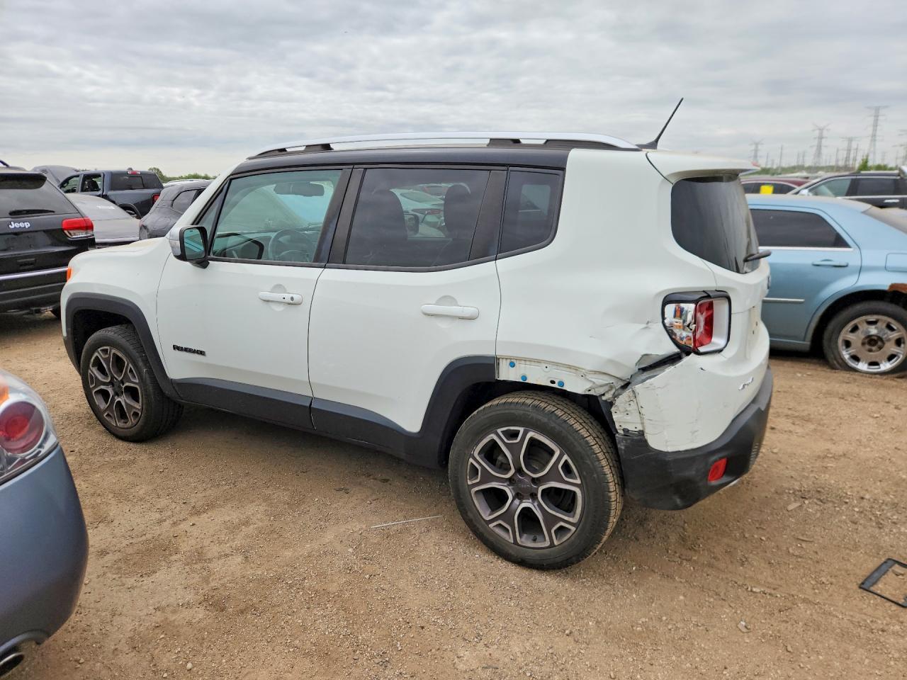 2015 Jeep Renegade Limited White vin: ZACCJBDT0FPB54345