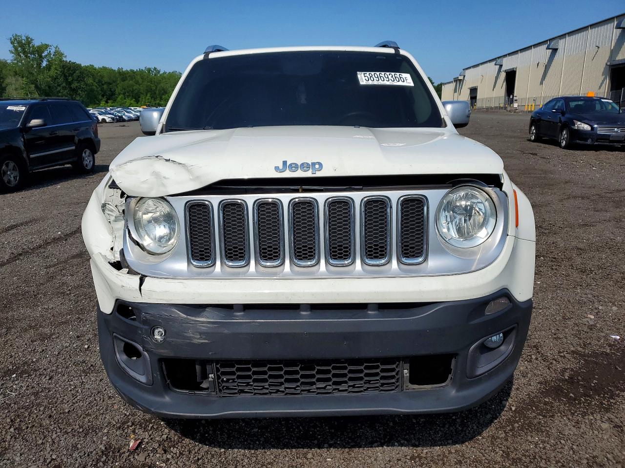 2015 Jeep Renegade Limited White vin: ZACCJBDT0FPB57524