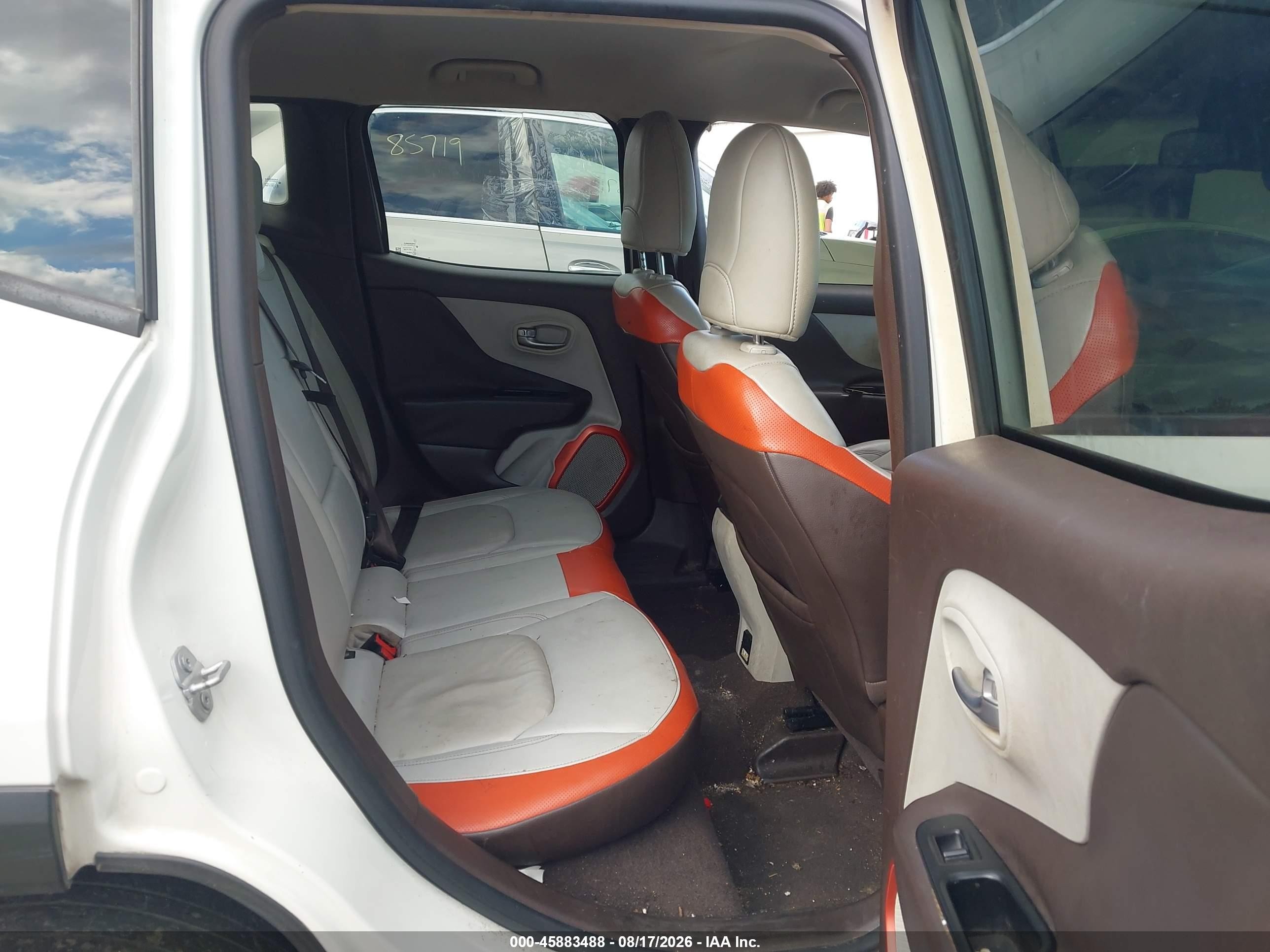 2015 Jeep Renegade Limited White vin: ZACCJBDT0FPB61087