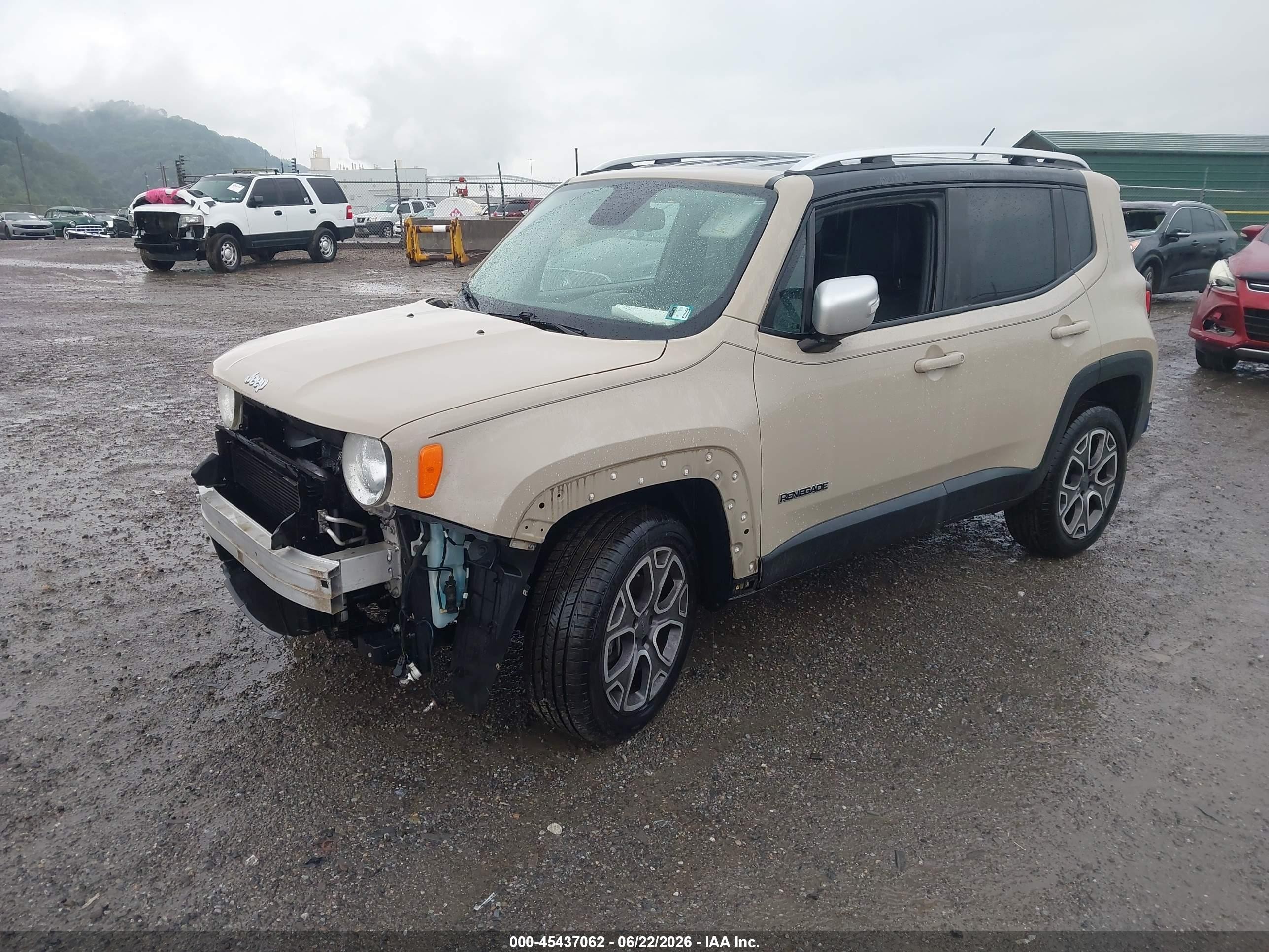 2015 Jeep Renegade Limited Tan vin: ZACCJBDT0FPB69176