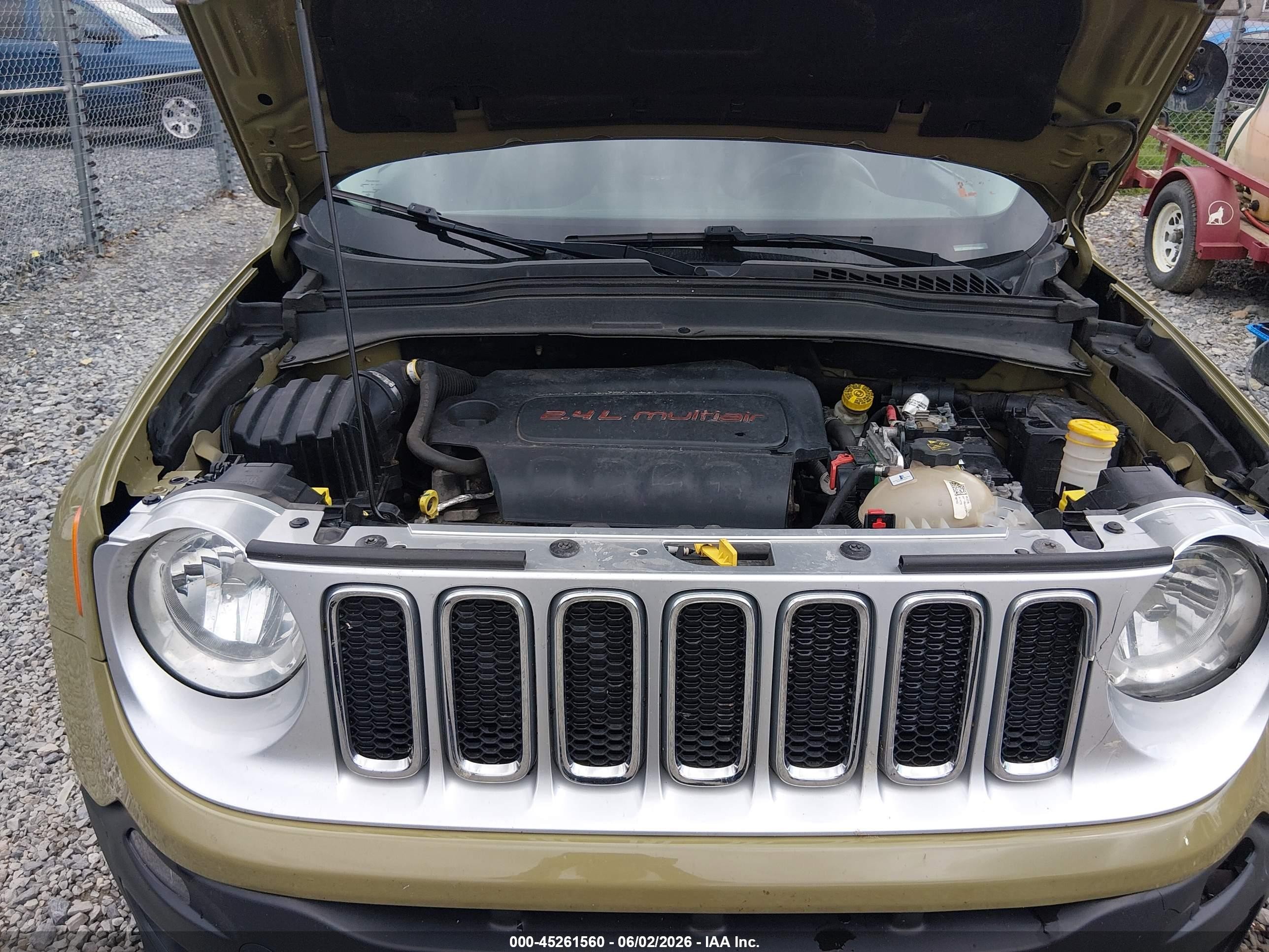 2015 Jeep Renegade Limited Green vin: ZACCJBDT0FPB70696