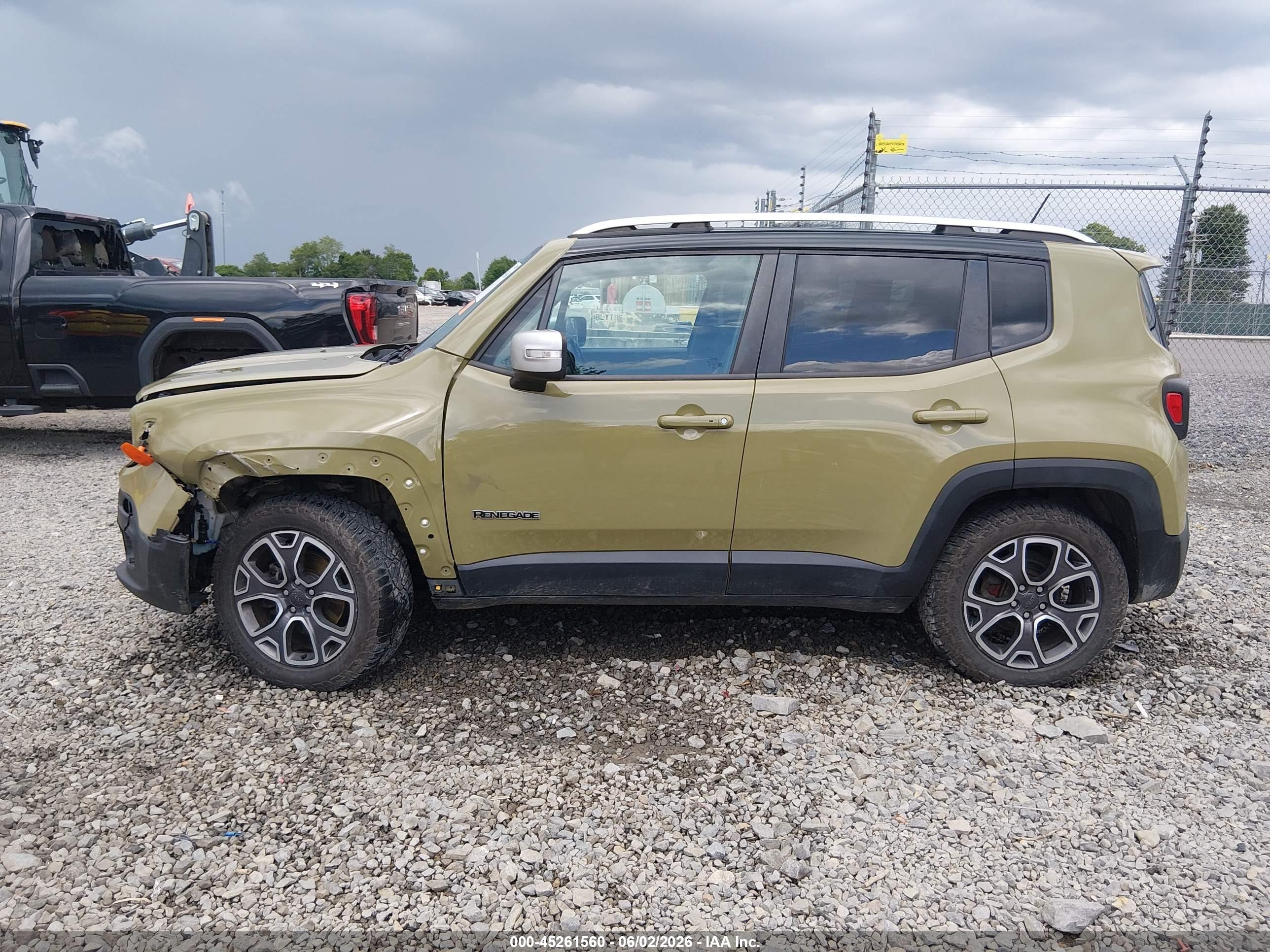 2015 Jeep Renegade Limited Green vin: ZACCJBDT0FPB70696