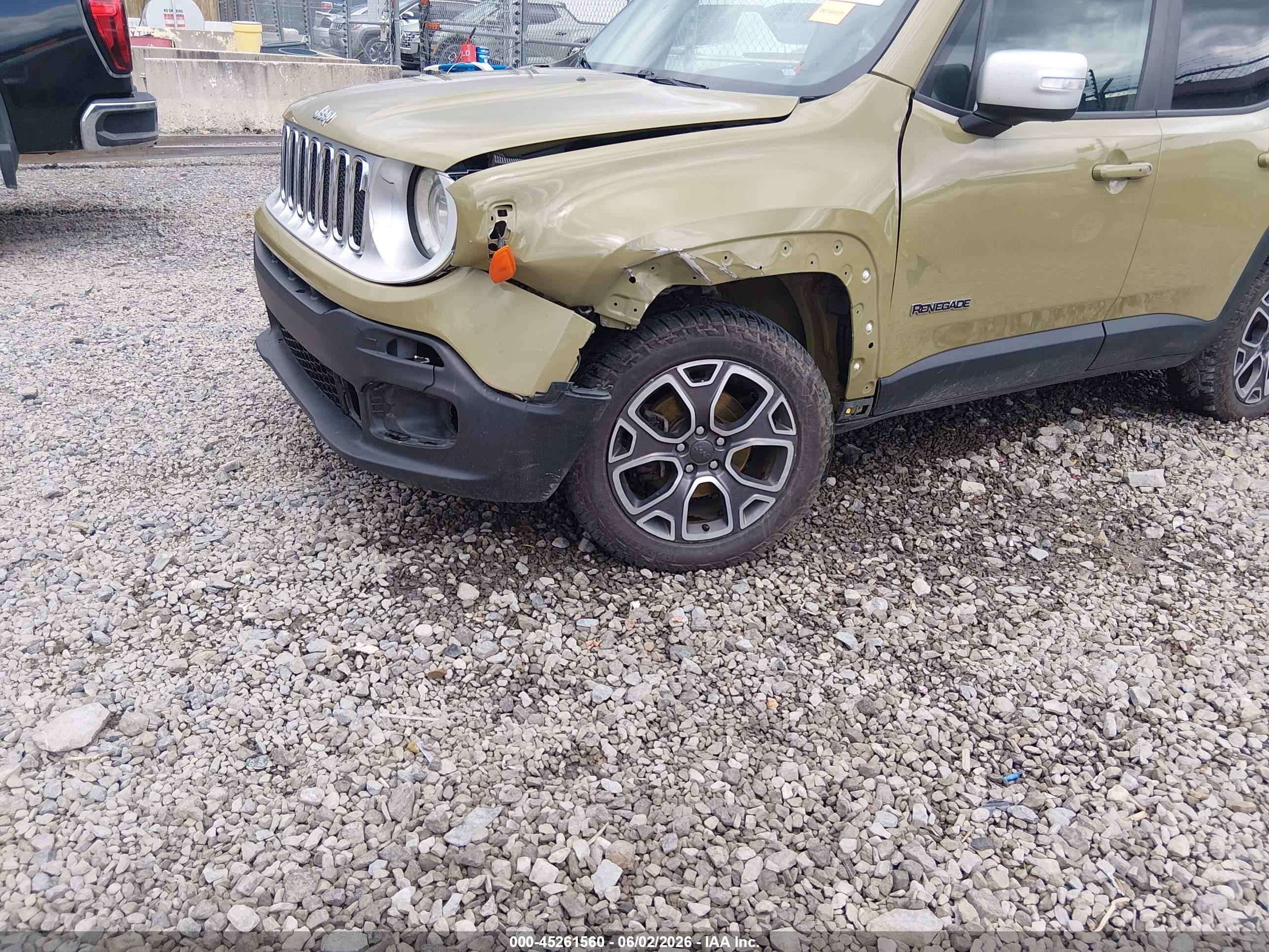 2015 Jeep Renegade Limited Green vin: ZACCJBDT0FPB70696