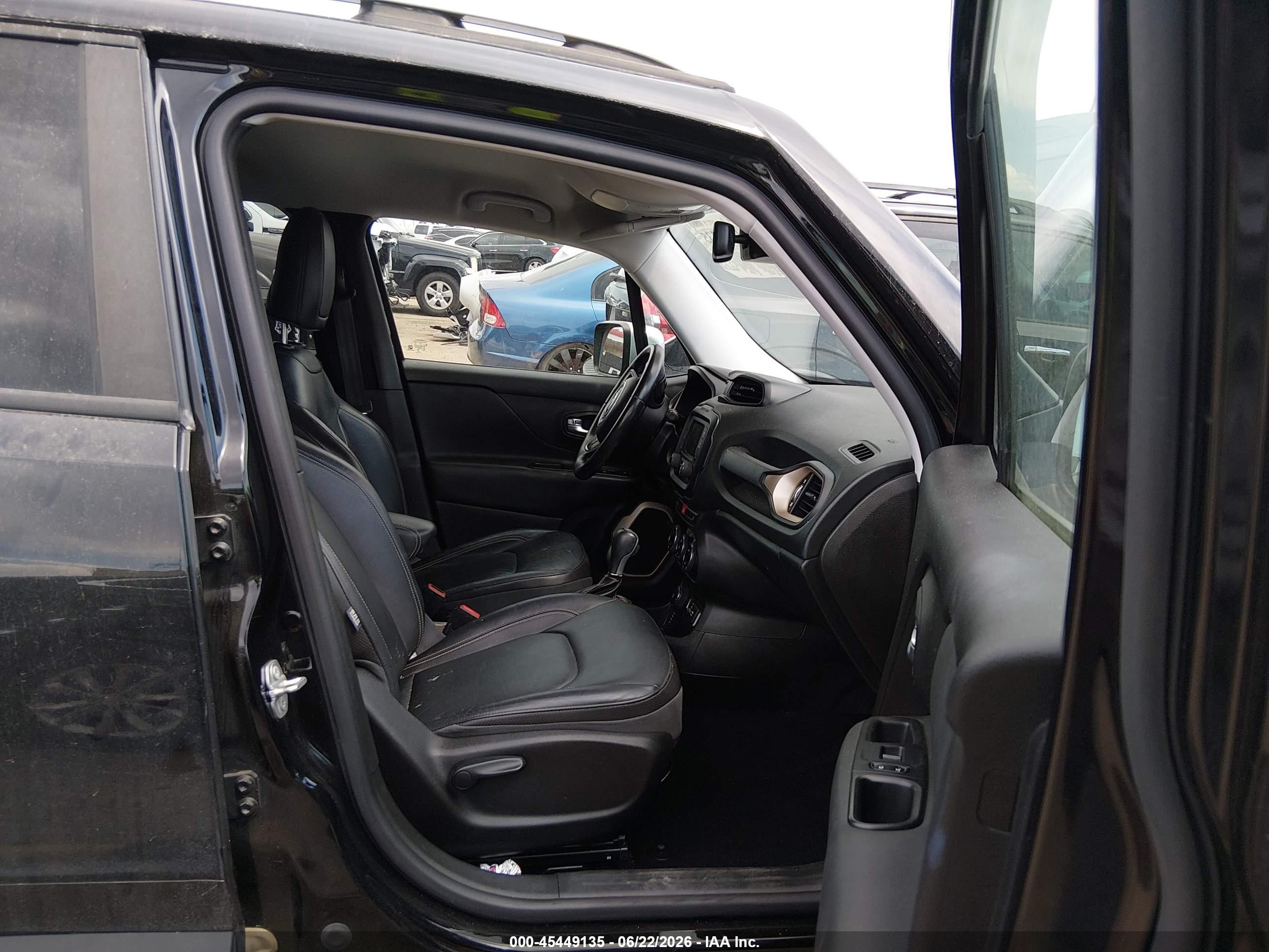 2015 Jeep Renegade Limited Black vin: ZACCJBDT0FPB74201