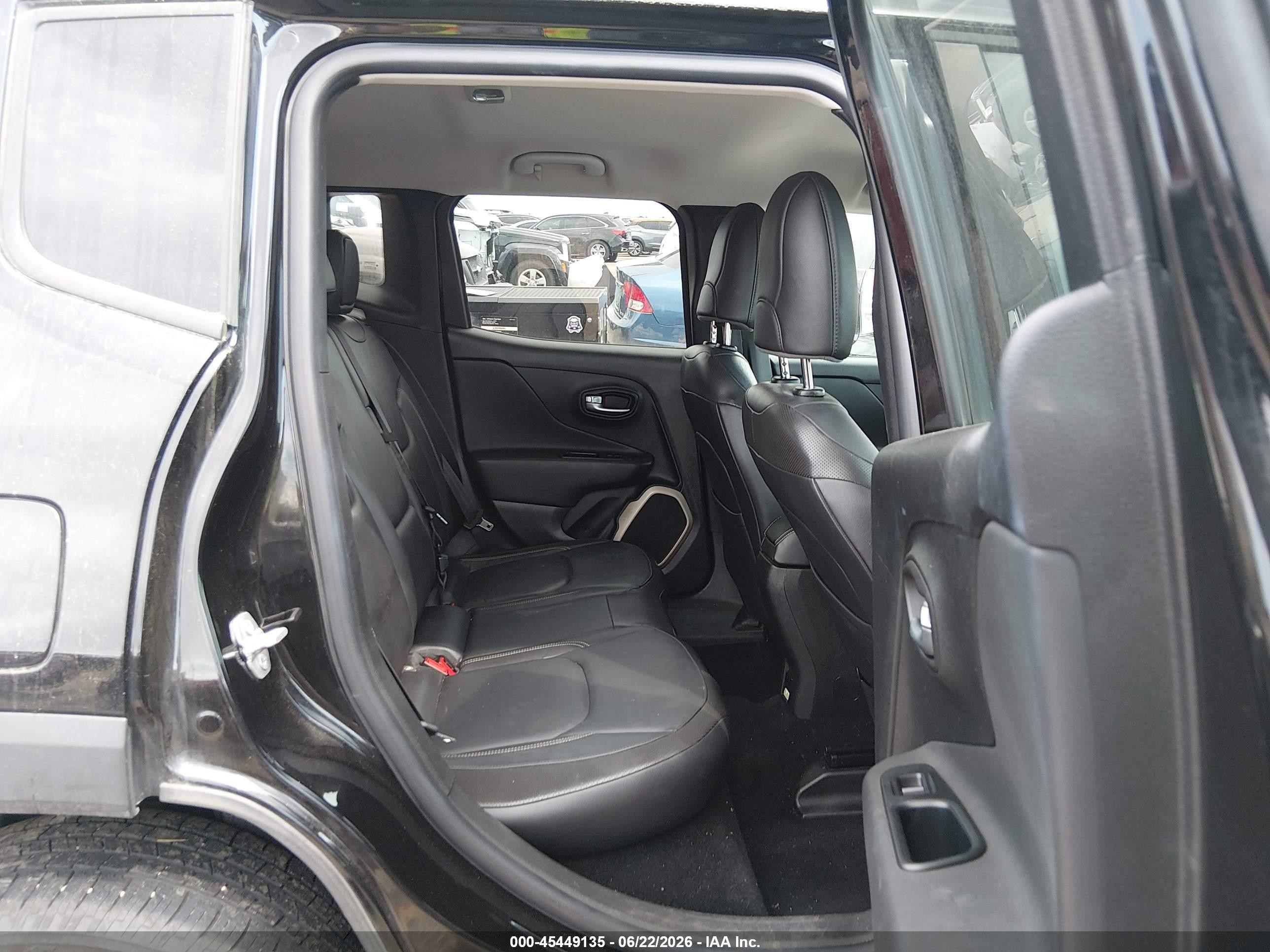 2015 Jeep Renegade Limited Black vin: ZACCJBDT0FPB74201