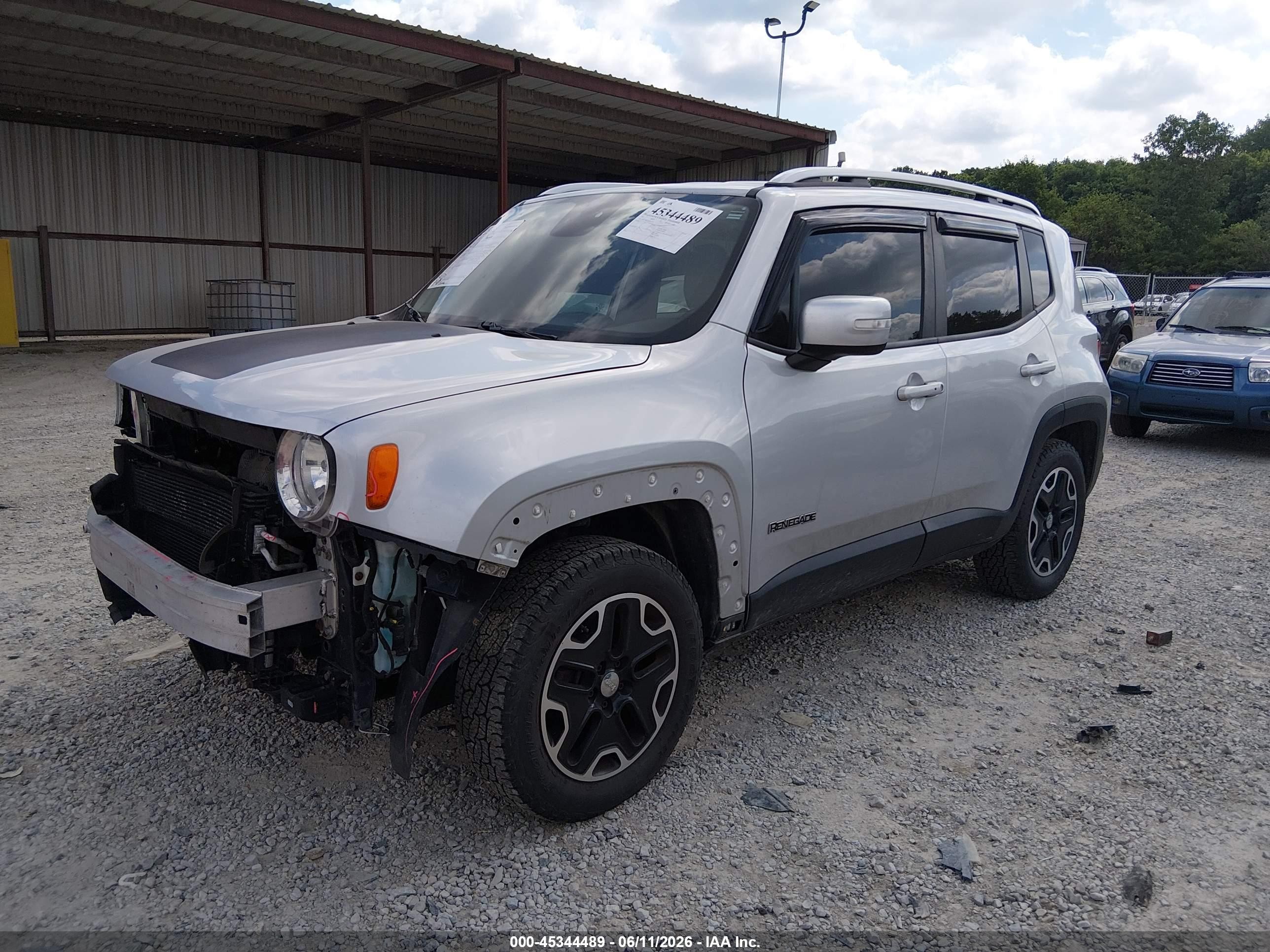 2015 Jeep Renegade Limited Silver vin: ZACCJBDT2FPC10872