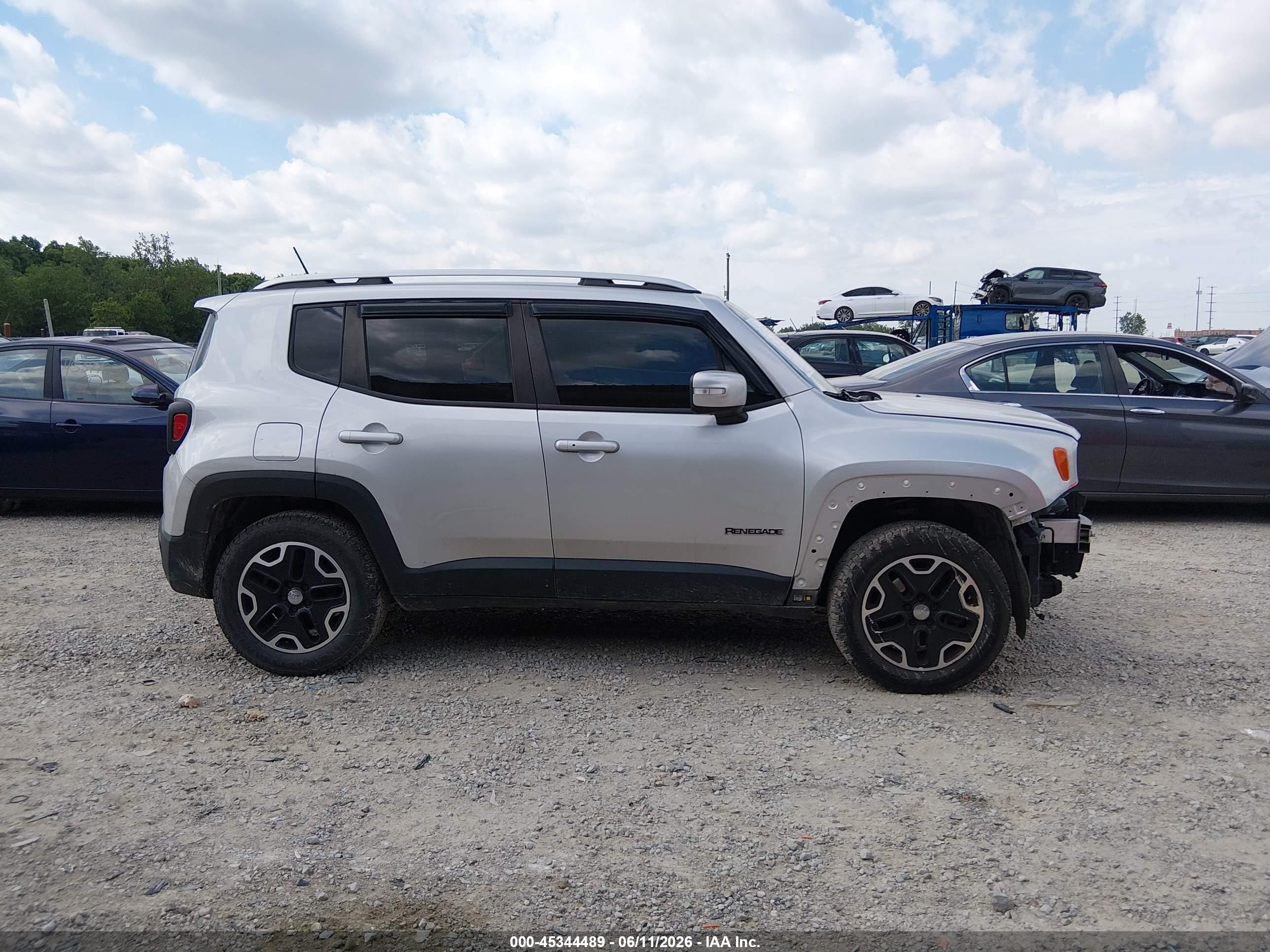 2015 Jeep Renegade Limited Silver vin: ZACCJBDT2FPC10872