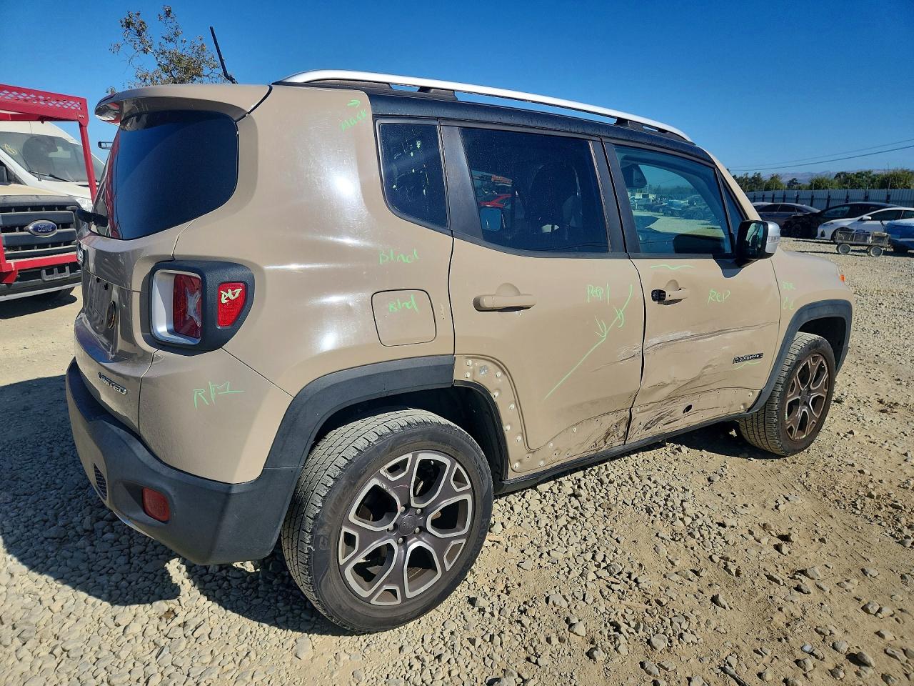2016 Jeep Renegade Limited Tan vin: ZACCJBDT3GPC59211