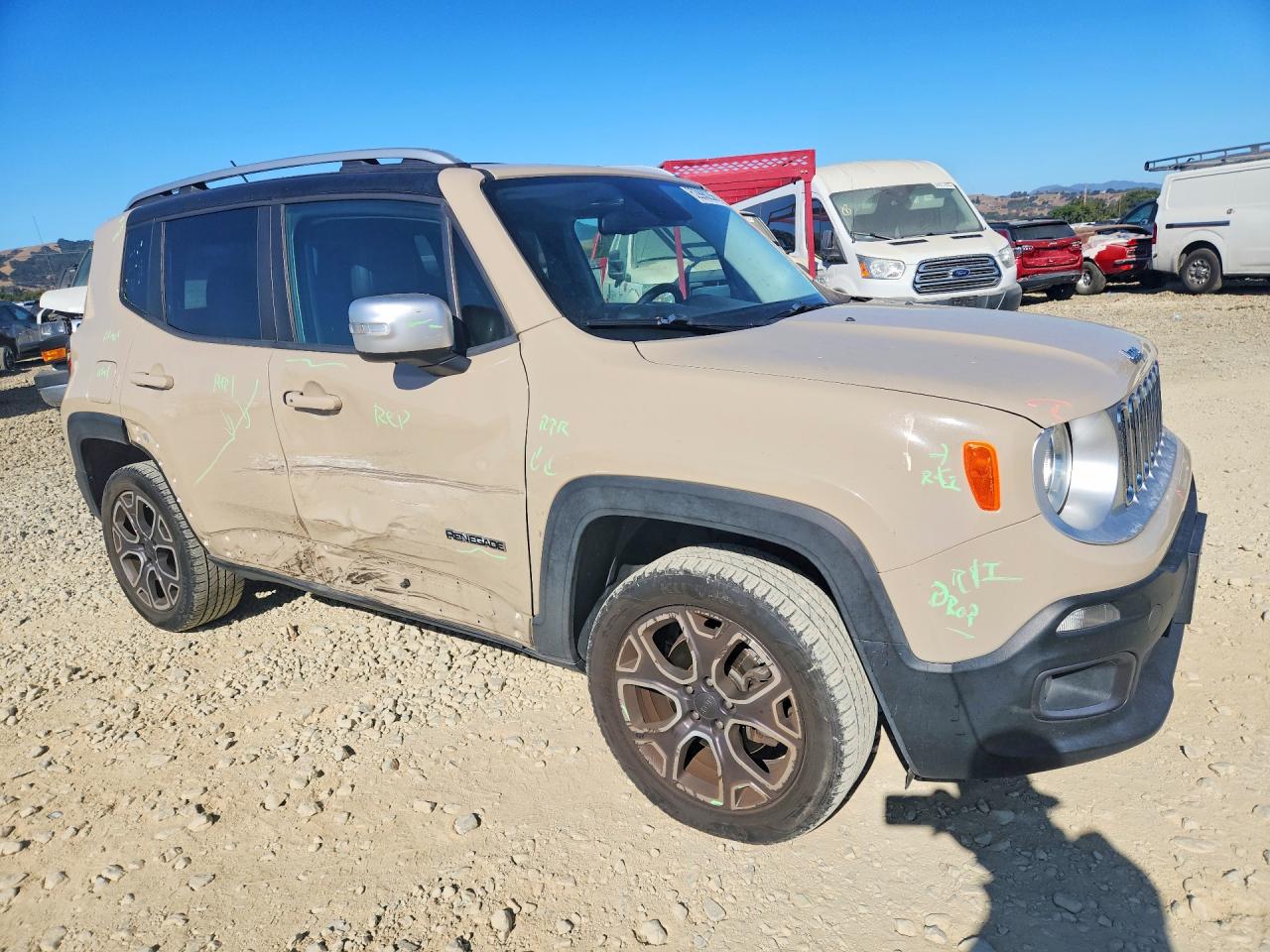2016 Jeep Renegade Limited Tan vin: ZACCJBDT3GPC59211