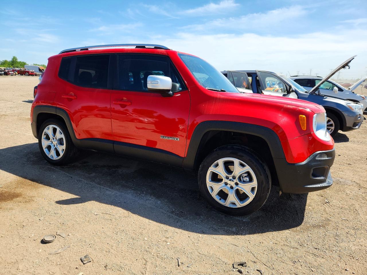 2015 Jeep Renegade Limited Red vin: ZACCJBDT4FPC00070
