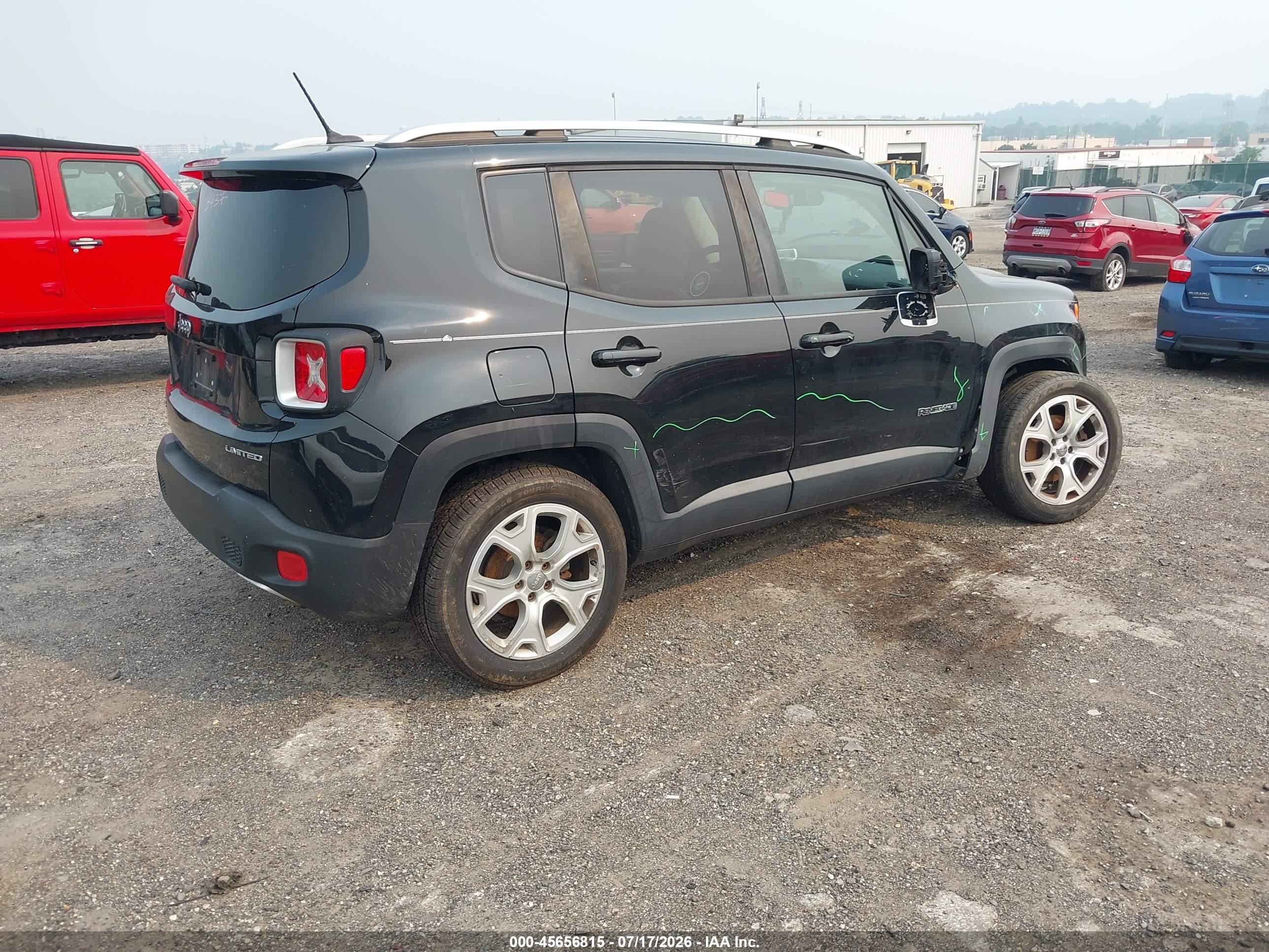 2015 Jeep Renegade Limited Black vin: ZACCJBDT6FPB81988
