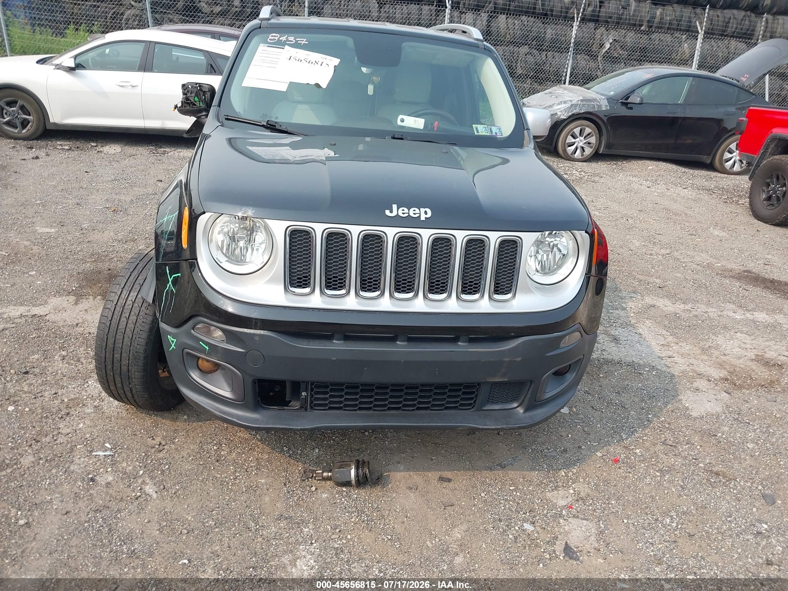 2015 Jeep Renegade Limited Black vin: ZACCJBDT6FPB81988