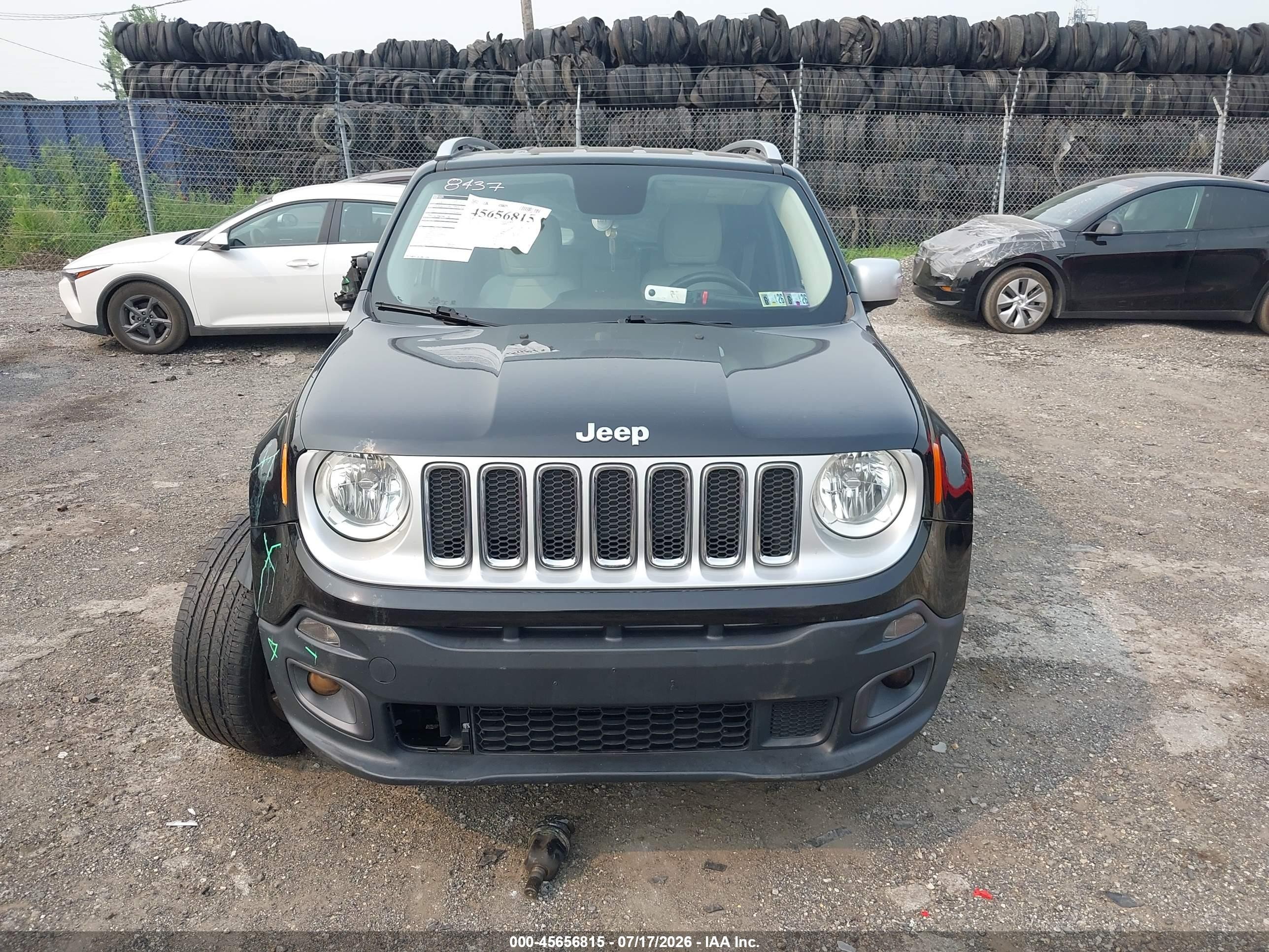 2015 Jeep Renegade Limited Black vin: ZACCJBDT6FPB81988