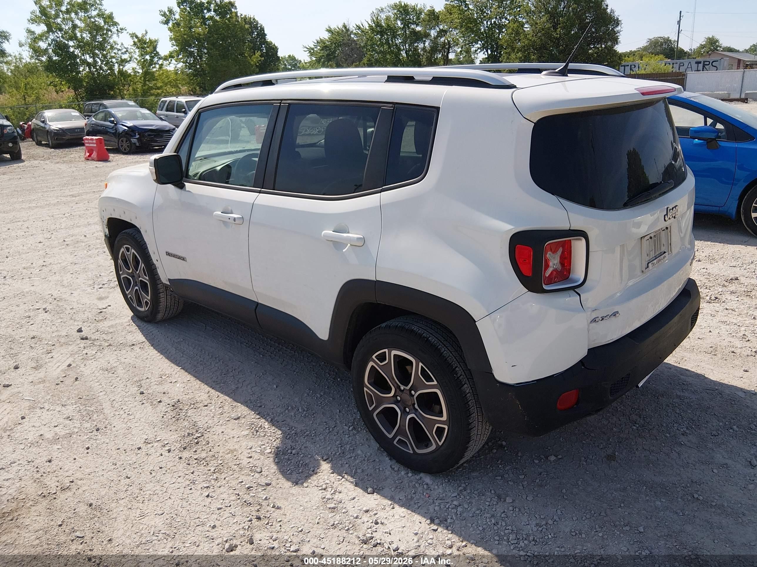 2015 Jeep Renegade Limited White vin: ZACCJBDT7FPC31247
